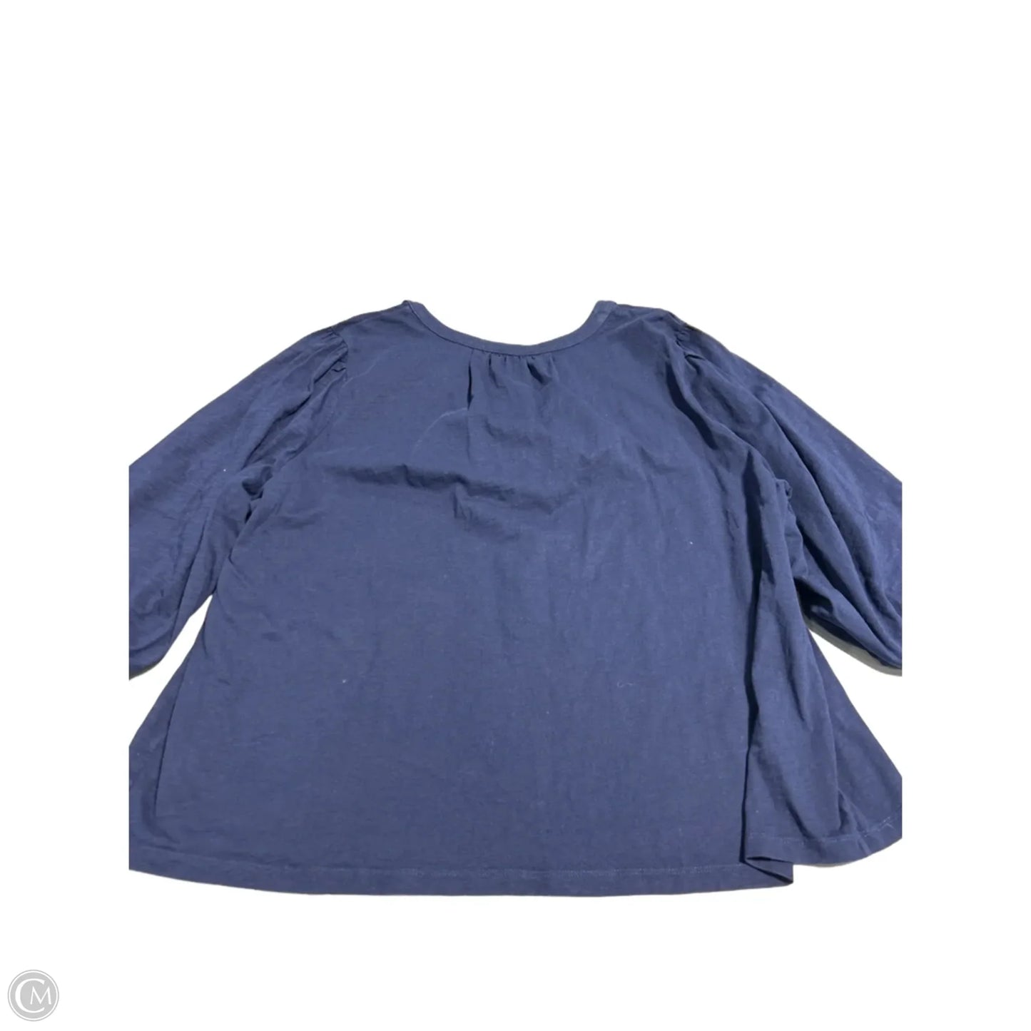 Top 3/4 Sleeve By St Johns Bay In Navy, Size: 2x
