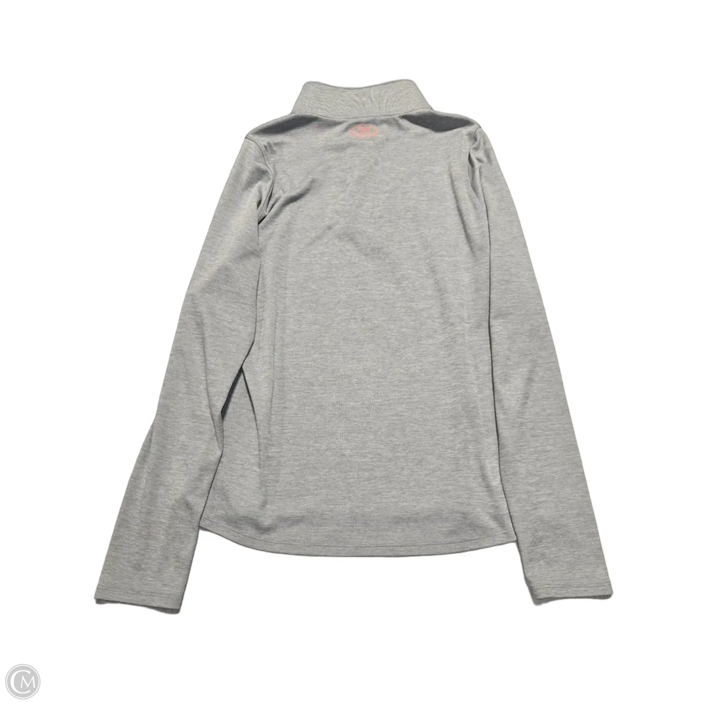 Athletic Top Long Sleeve Collar By Under Armour In Grey, Size: Xl