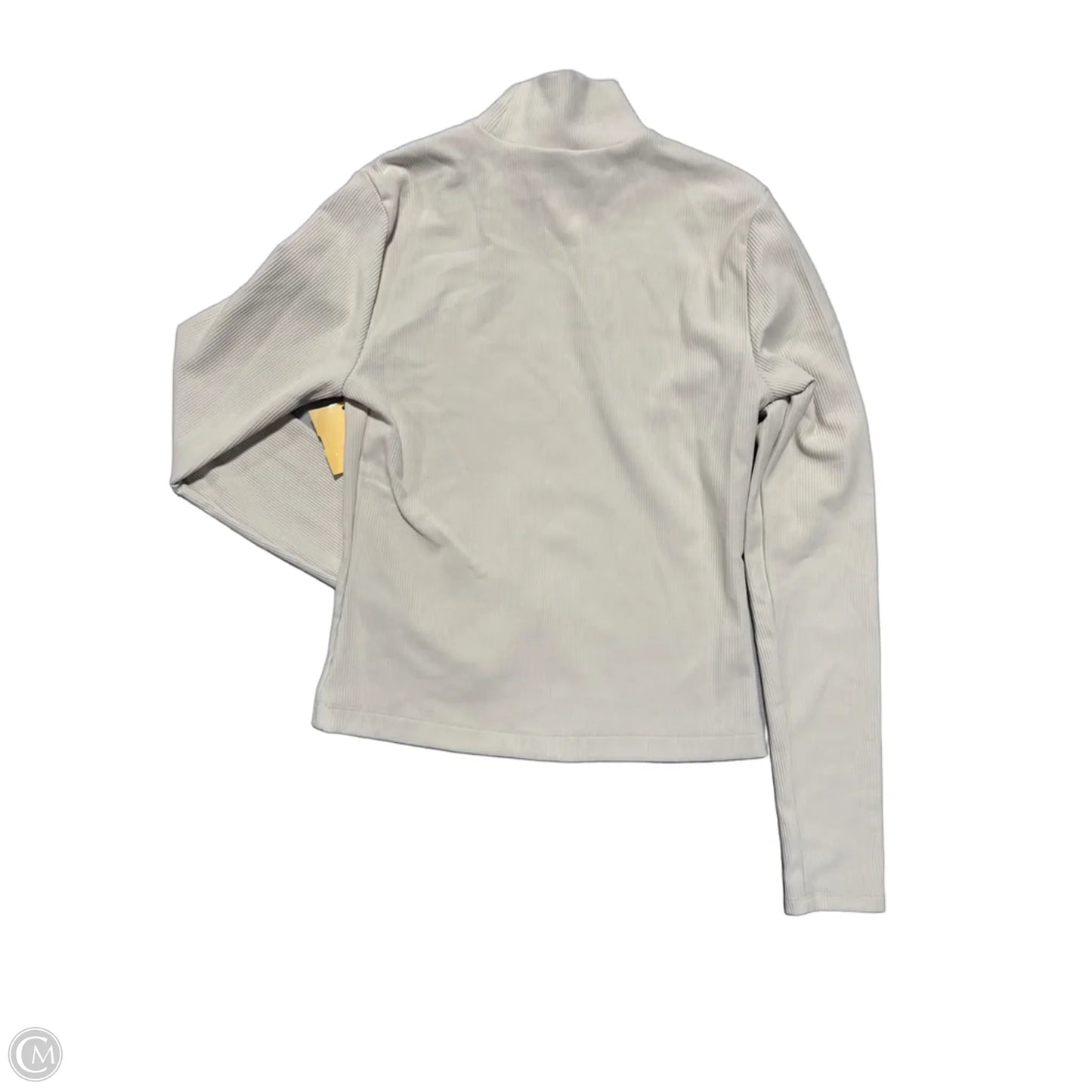 Athletic Top Long Sleeve Collar By 90 Degrees By Reflex In Cream, Size: S