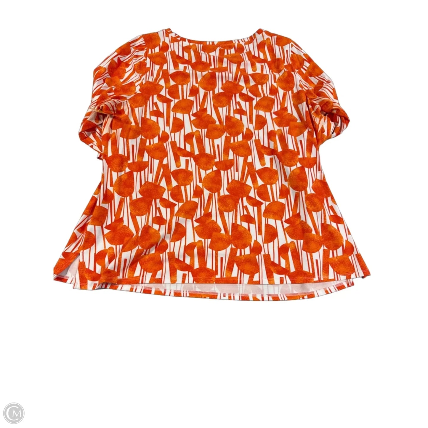 Top 3/4 Sleeve By Belle By Kim Gravel In Orange, Size: L