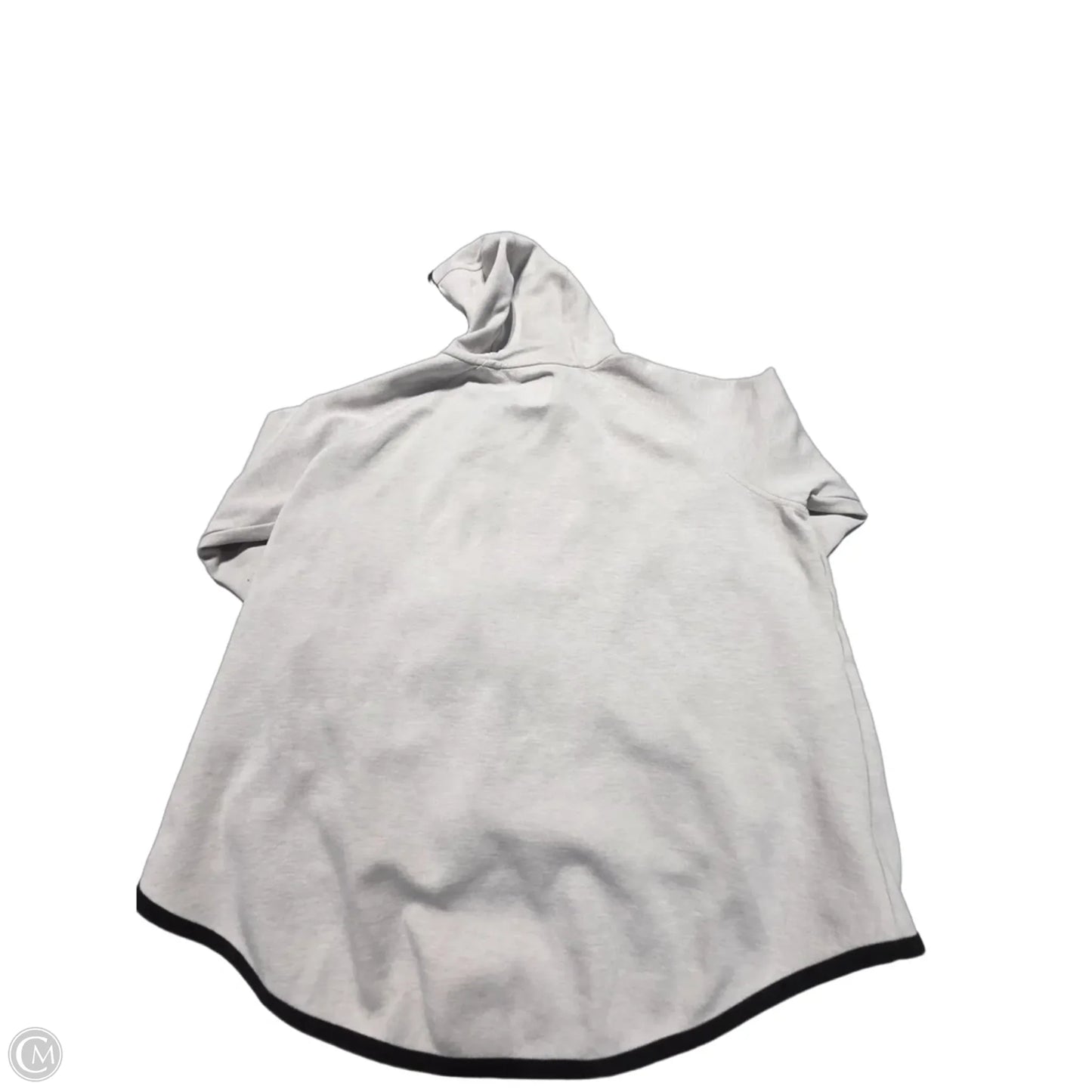 Athletic Sweatshirt Hoodie By Nike In Grey, Size: L