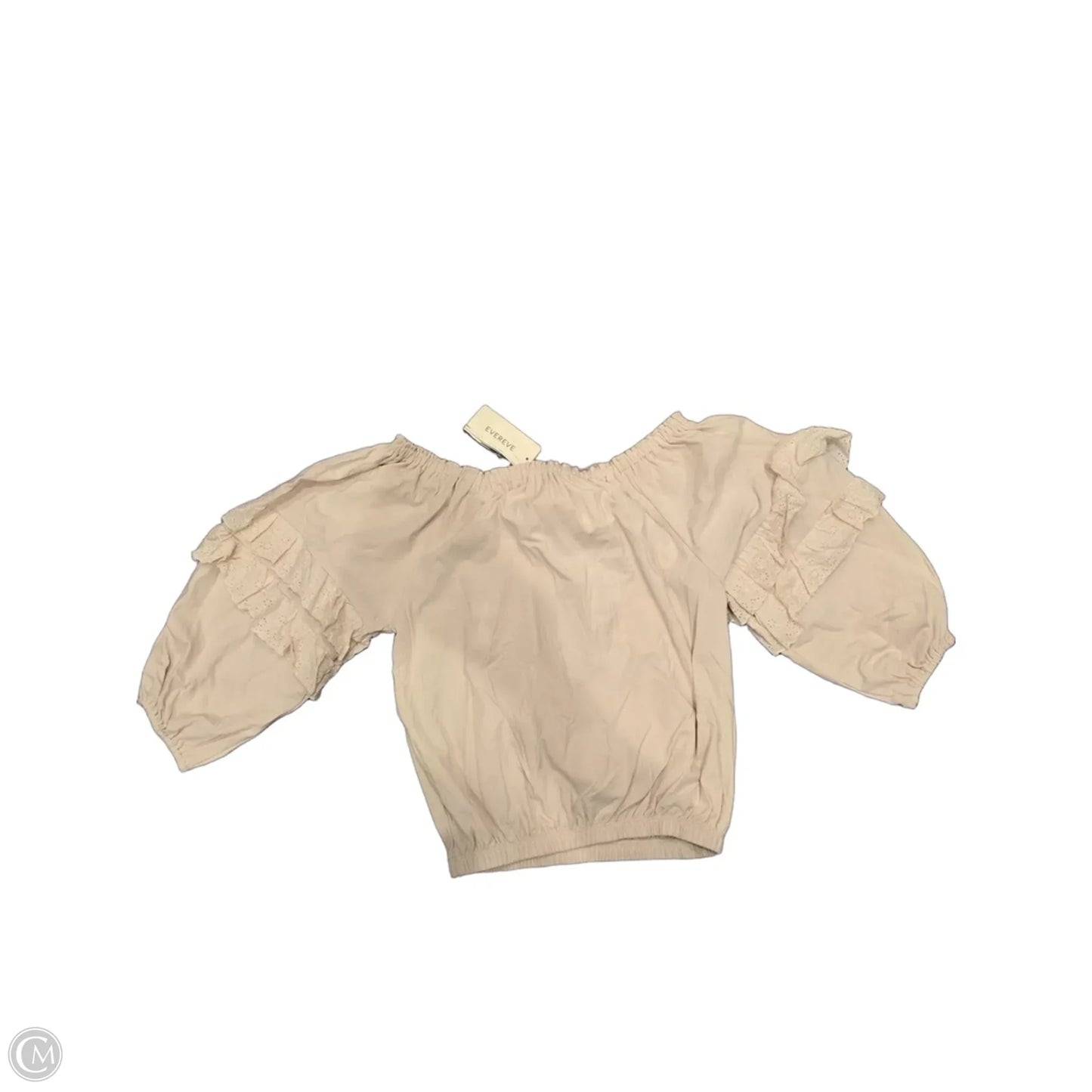 Top 3/4 Sleeve By Evereve In Tan, Size: Xs