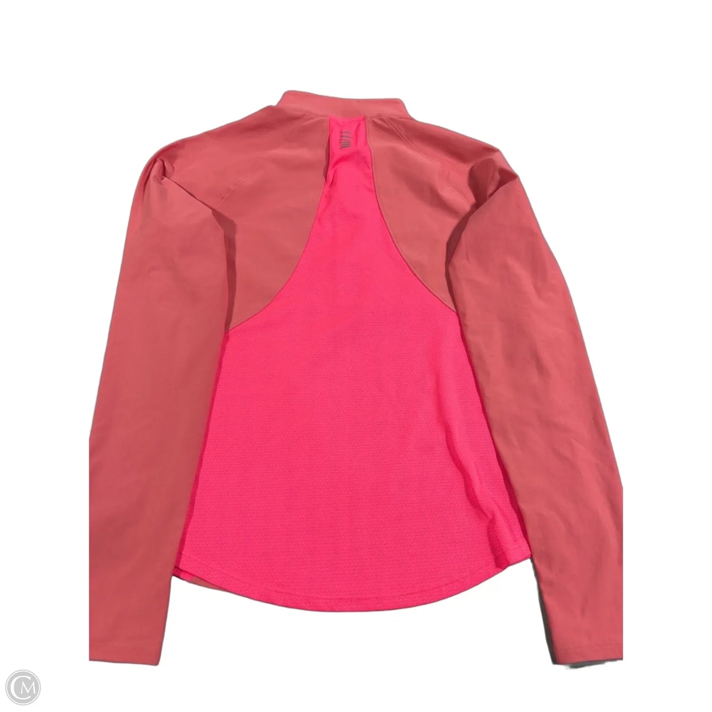 Athletic Top Long Sleeve Collar By Under Armour In Pink, Size: M
