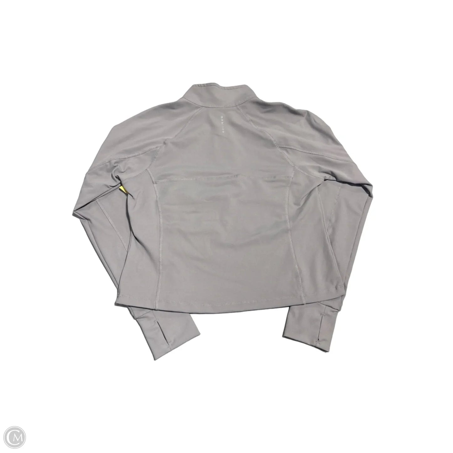 Athletic Top Long Sleeve Collar By Layer 8 In Grey, Size: L