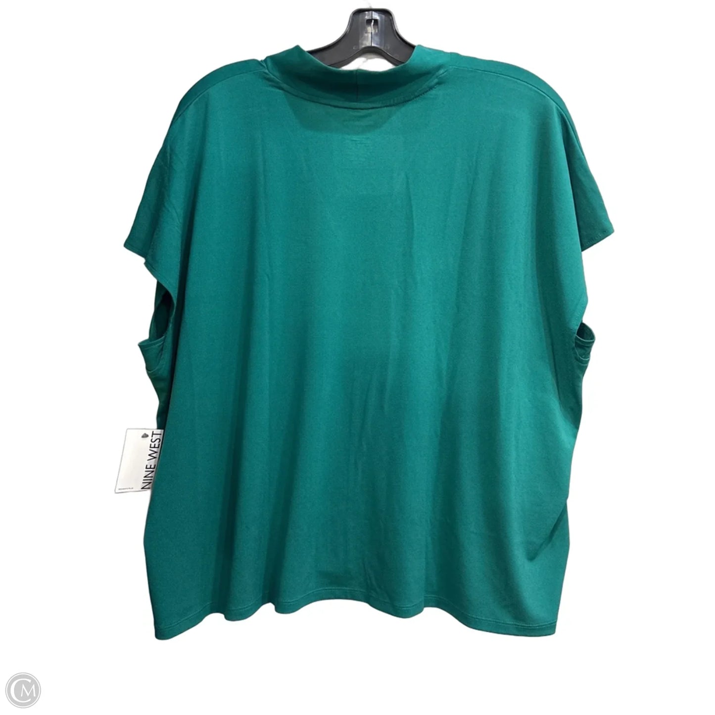 Top Short Sleeve By Nine West In Green, Size: 3x