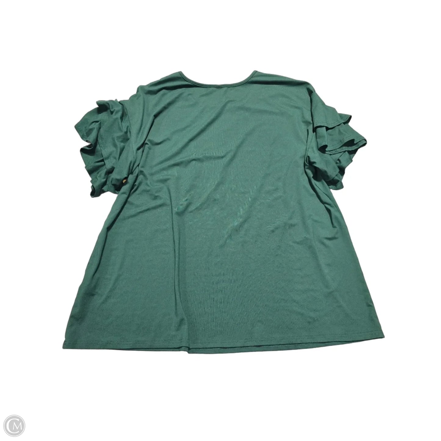 Top Short Sleeve By Cmc In Green, Size: 3x