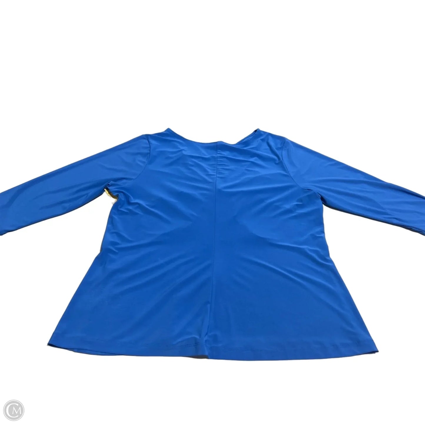 Top 3/4 Sleeve By Cmc In Blue, Size: 2x