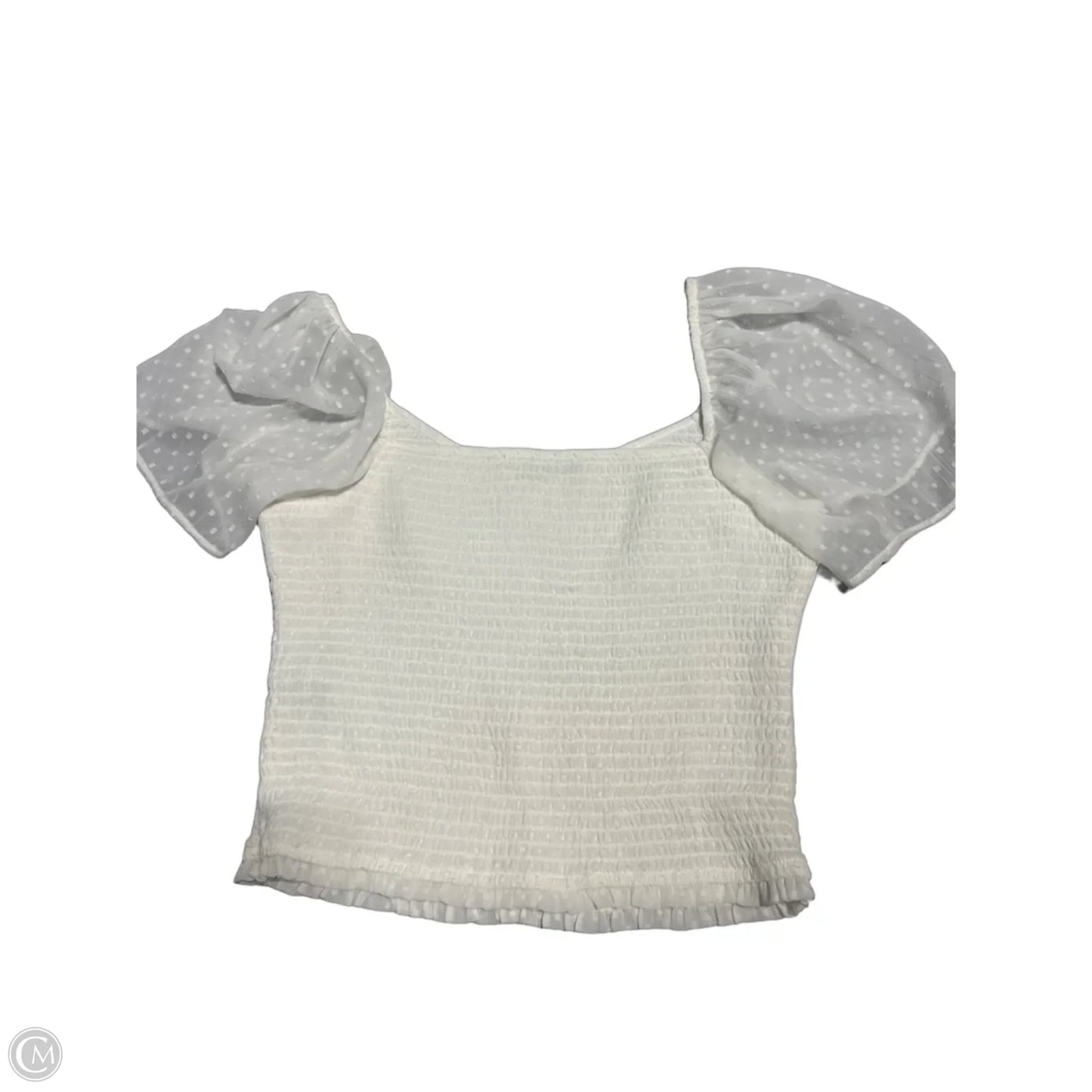 Top Short Sleeve By Abercrombie And Fitch In White, Size: M
