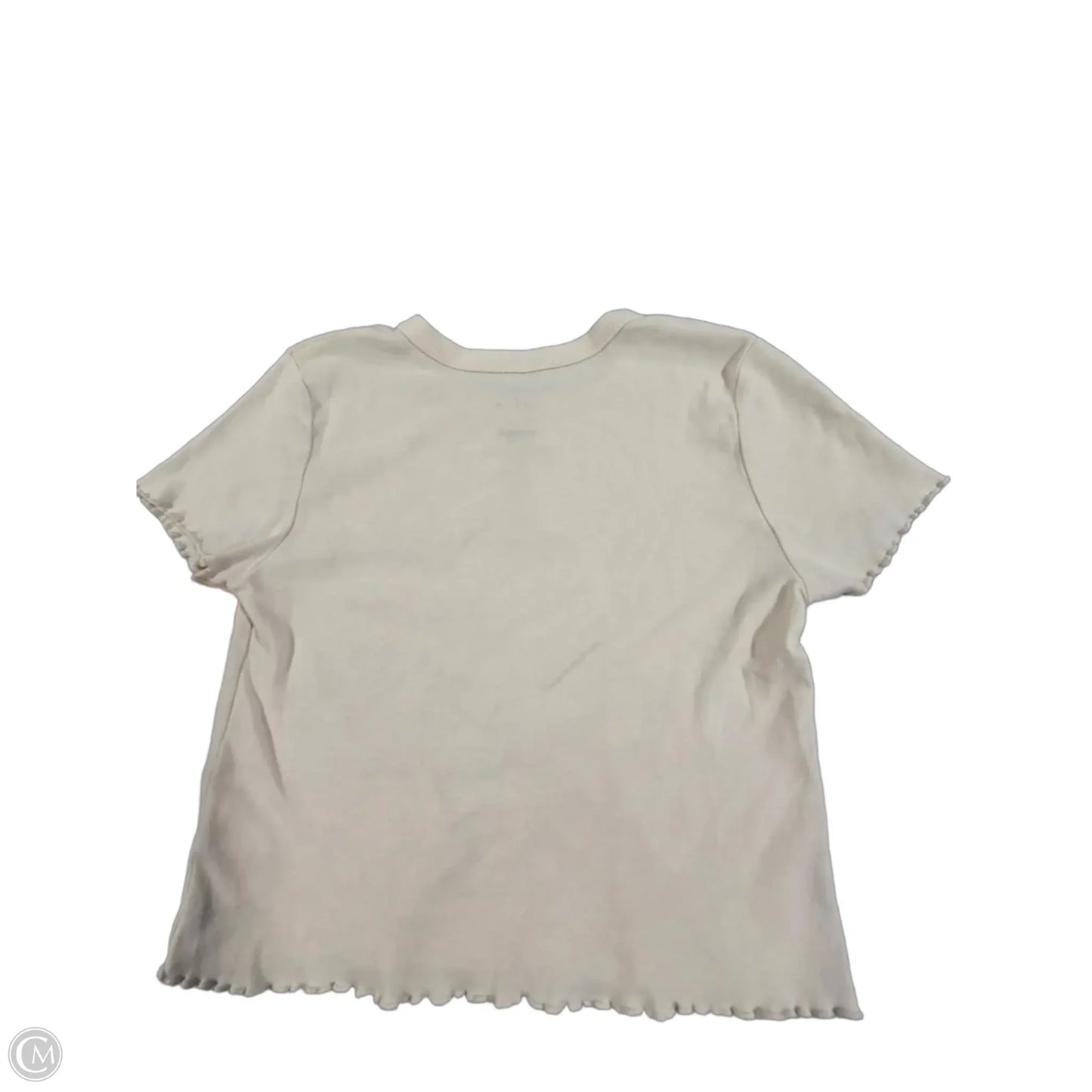 Top Short Sleeve By Pacsun In Cream, Size: S