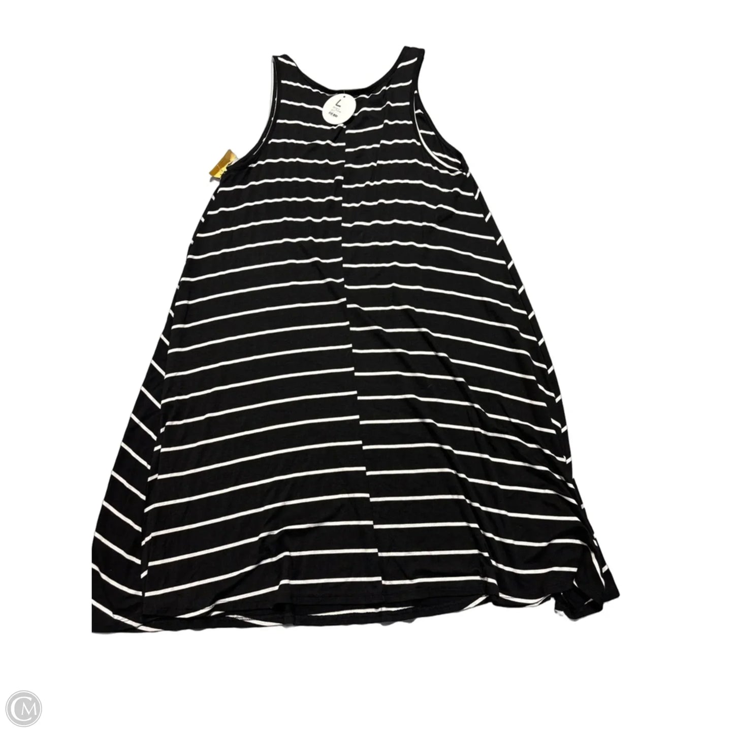 Dress Casual Midi By Bombom In Striped Pattern, Size: L