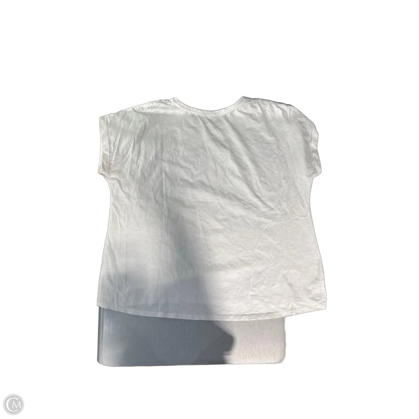 Top Short Sleeve By Cj Banks In White, Size: 3x