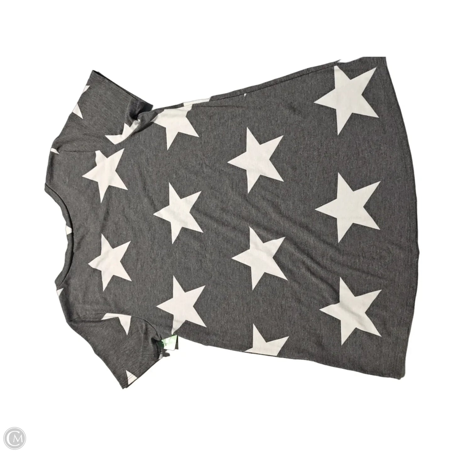 Top Short Sleeve By Bombom In Grey & White, Size: S