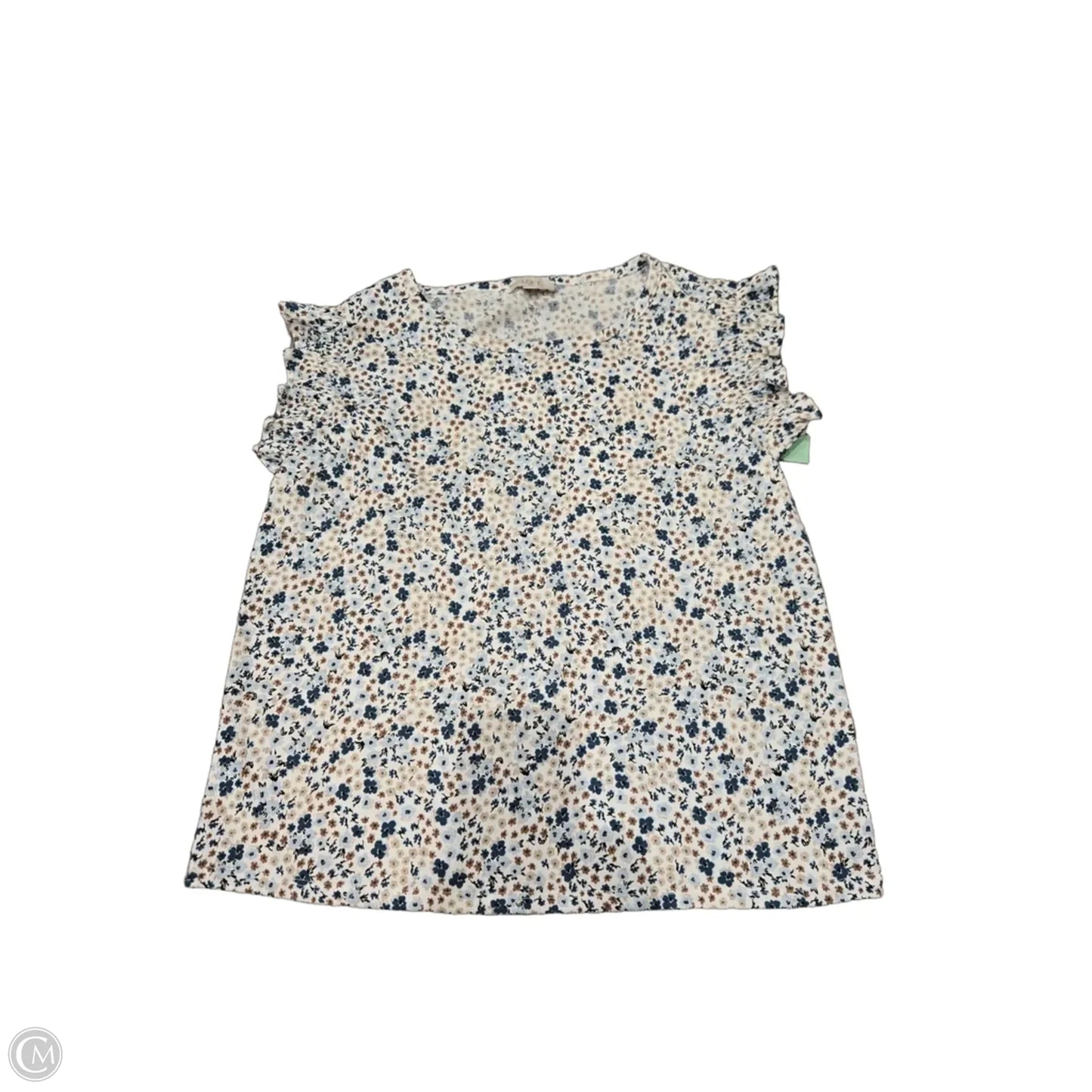 Top Sleeveless By Loft In Floral Print, Size: L