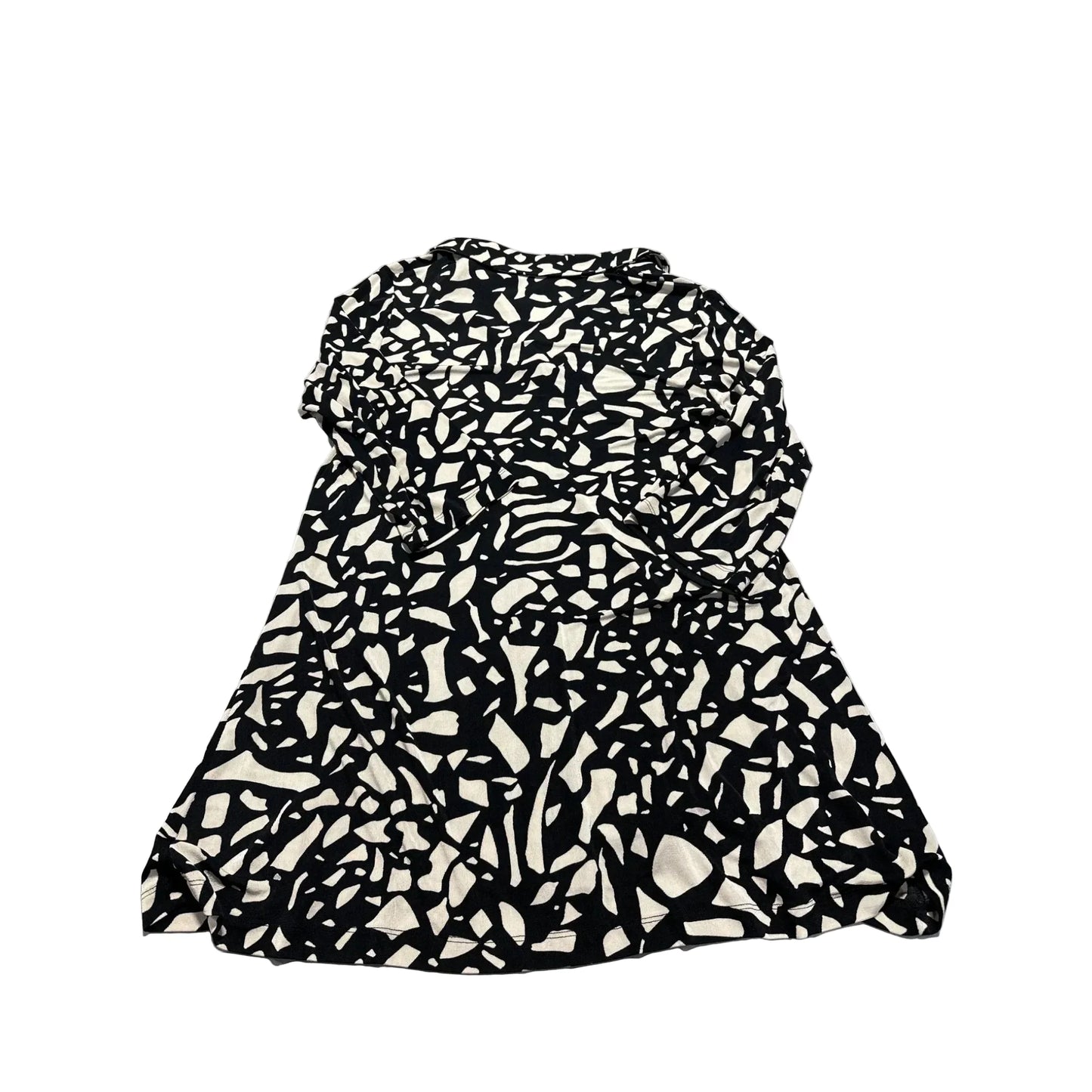 Top 3/4 Sleeve By Chicos In Black & Cream, Size: Xl