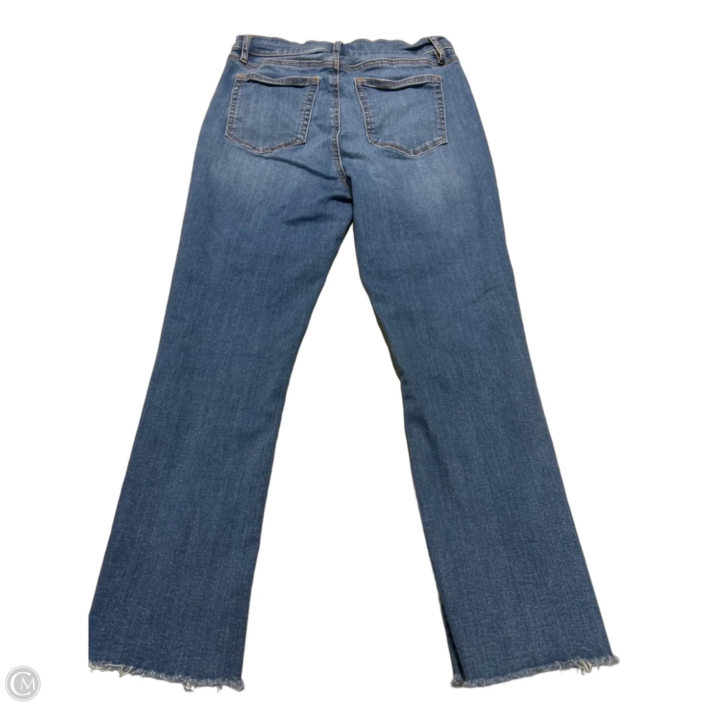 Jeans Straight By Loft In Blue Denim, Size: 10