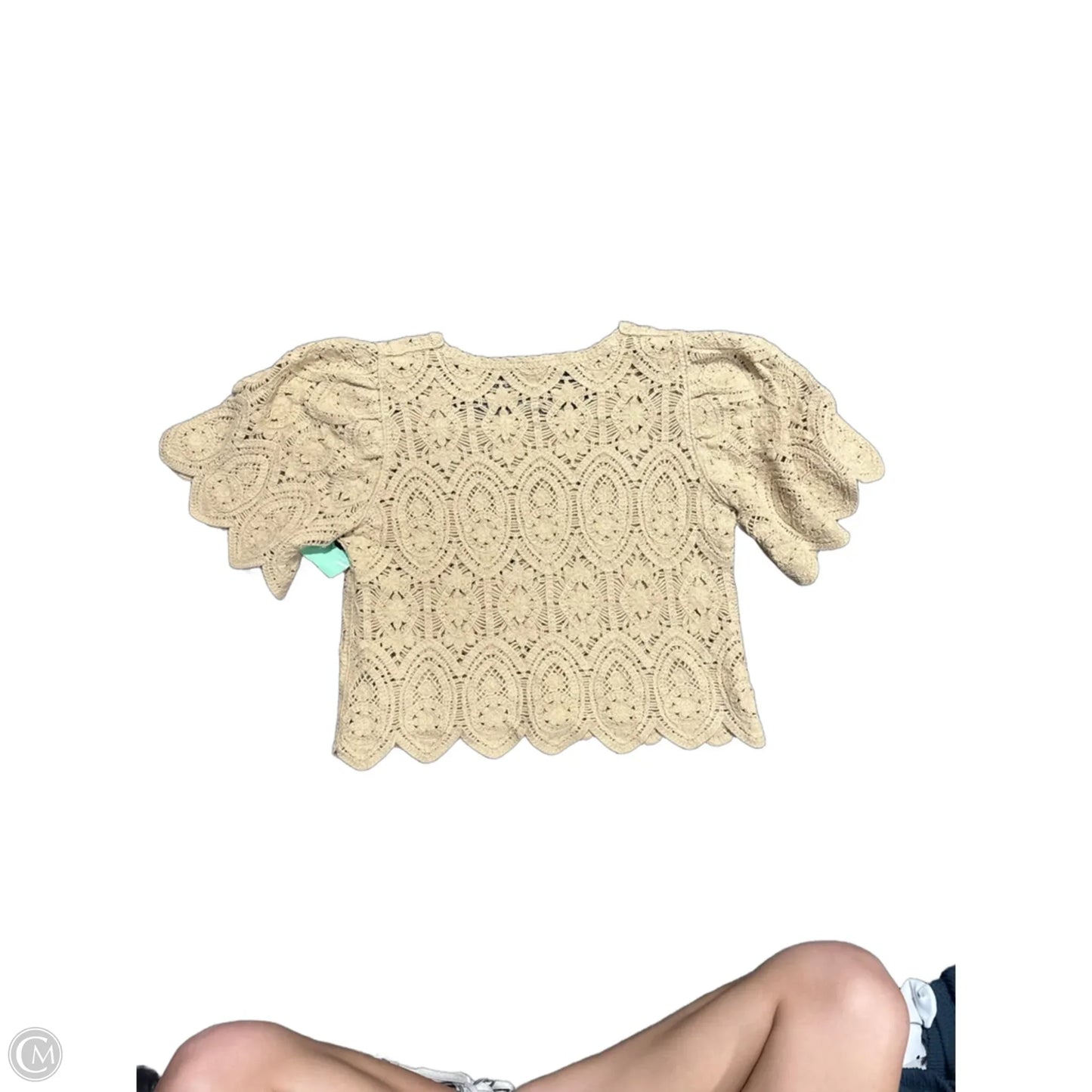 Top Short Sleeve By Solitaire In Tan, Size: Xs