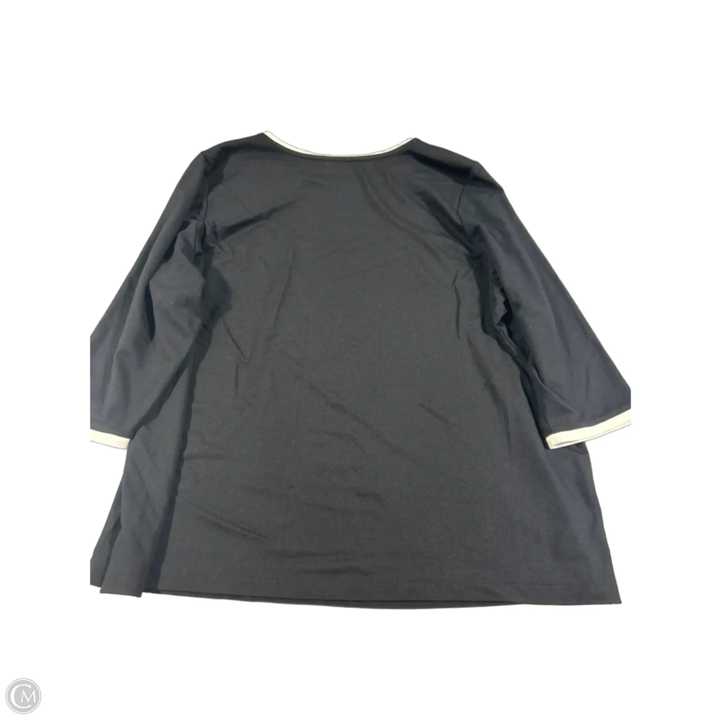 Top Long Sleeve By Adrienne Vittadini In Black, Size: 3x