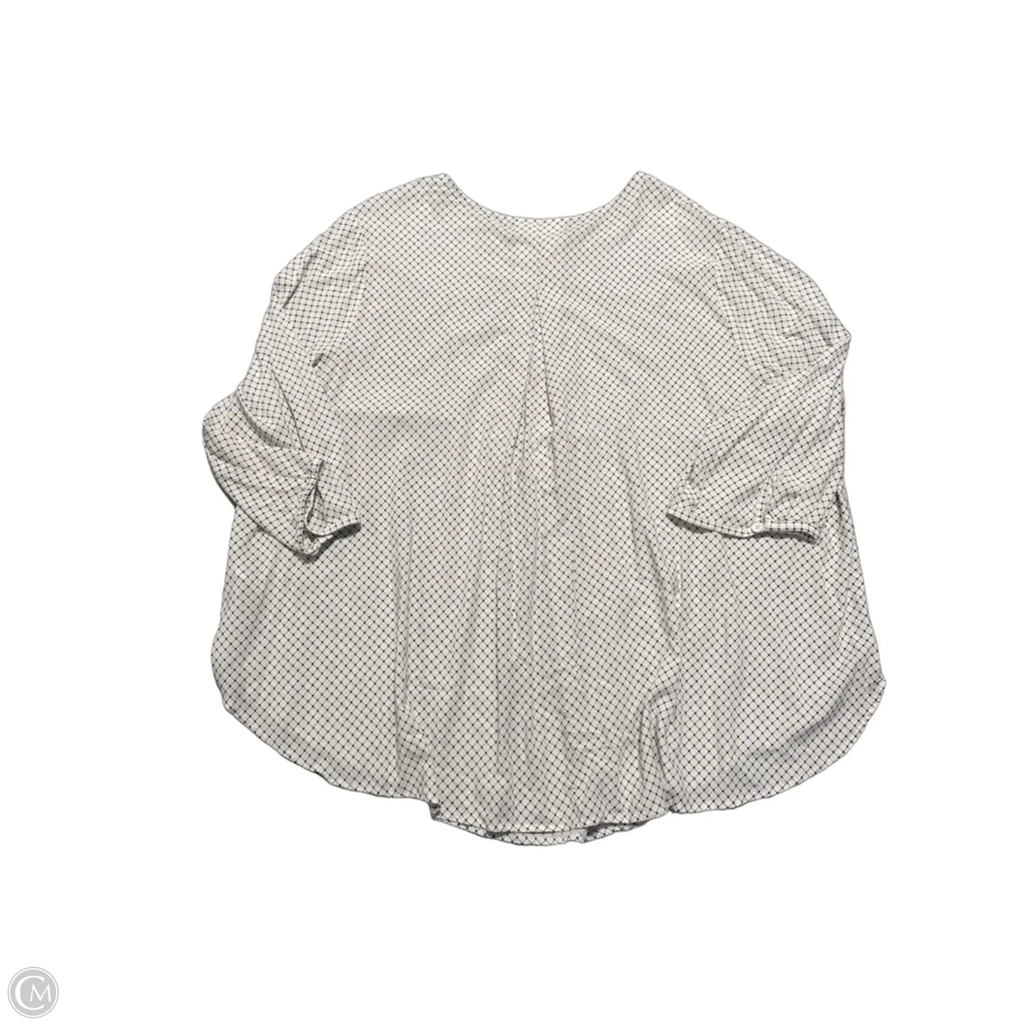Top 3/4 Sleeve By Cme In Black & White, Size: 3x