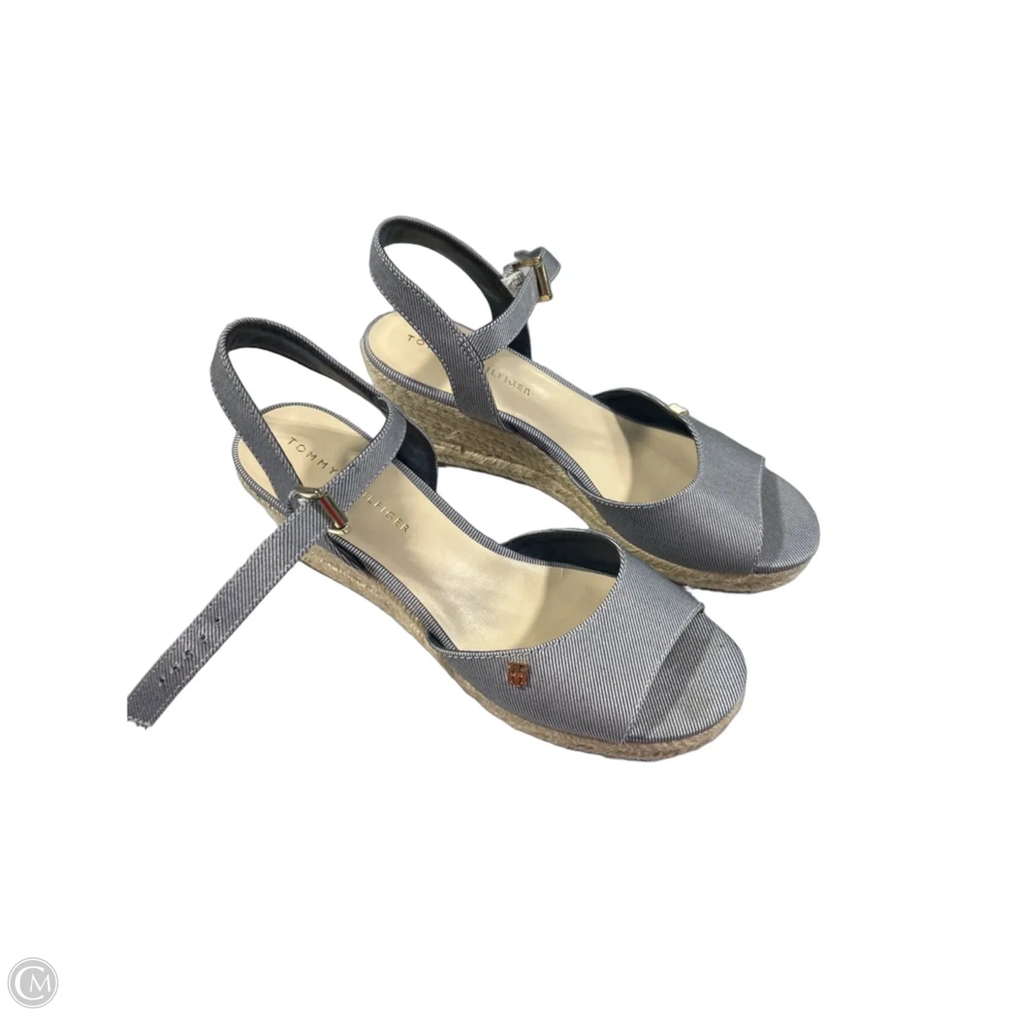 Shoes Heels Wedge By Tommy Hilfiger In Blue, Size: 8.5