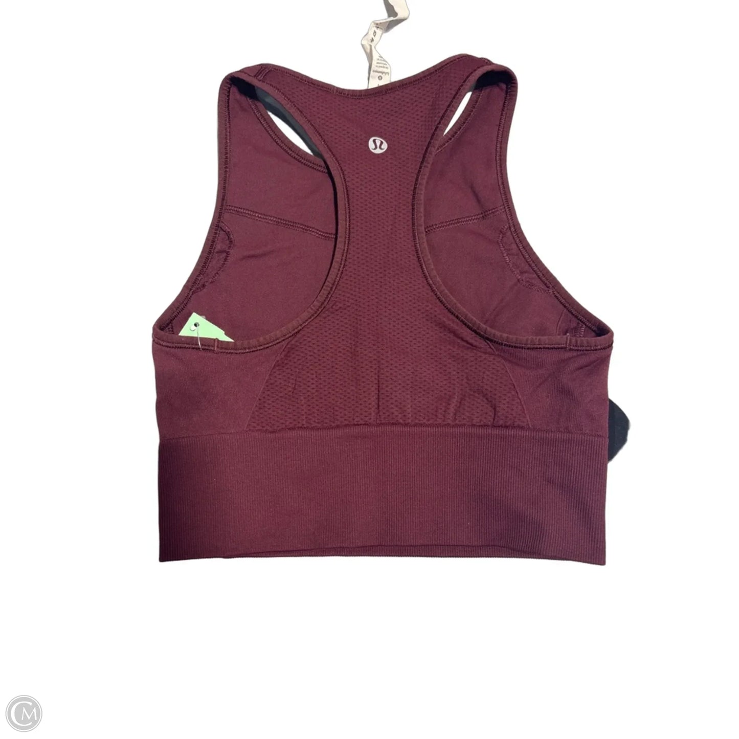 Athletic Bra By Lululemon In Maroon, Size: 4