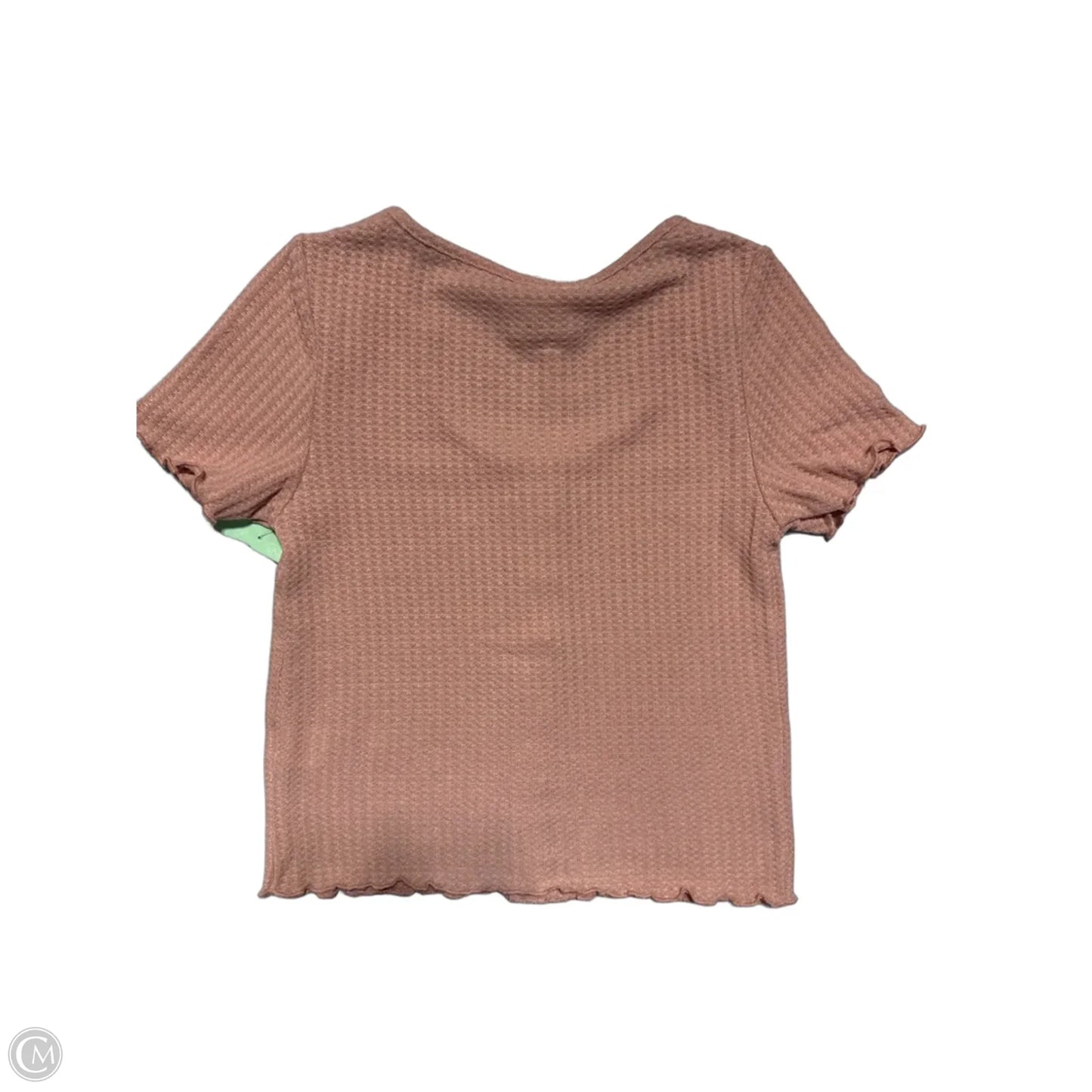 Top Short Sleeve By La Miel In Peach, Size: M