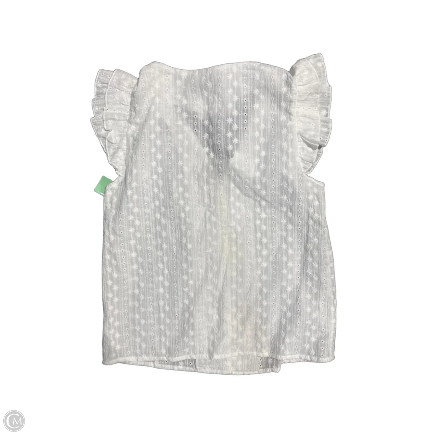 Top Short Sleeve By Miss Sparkling In White, Size: M