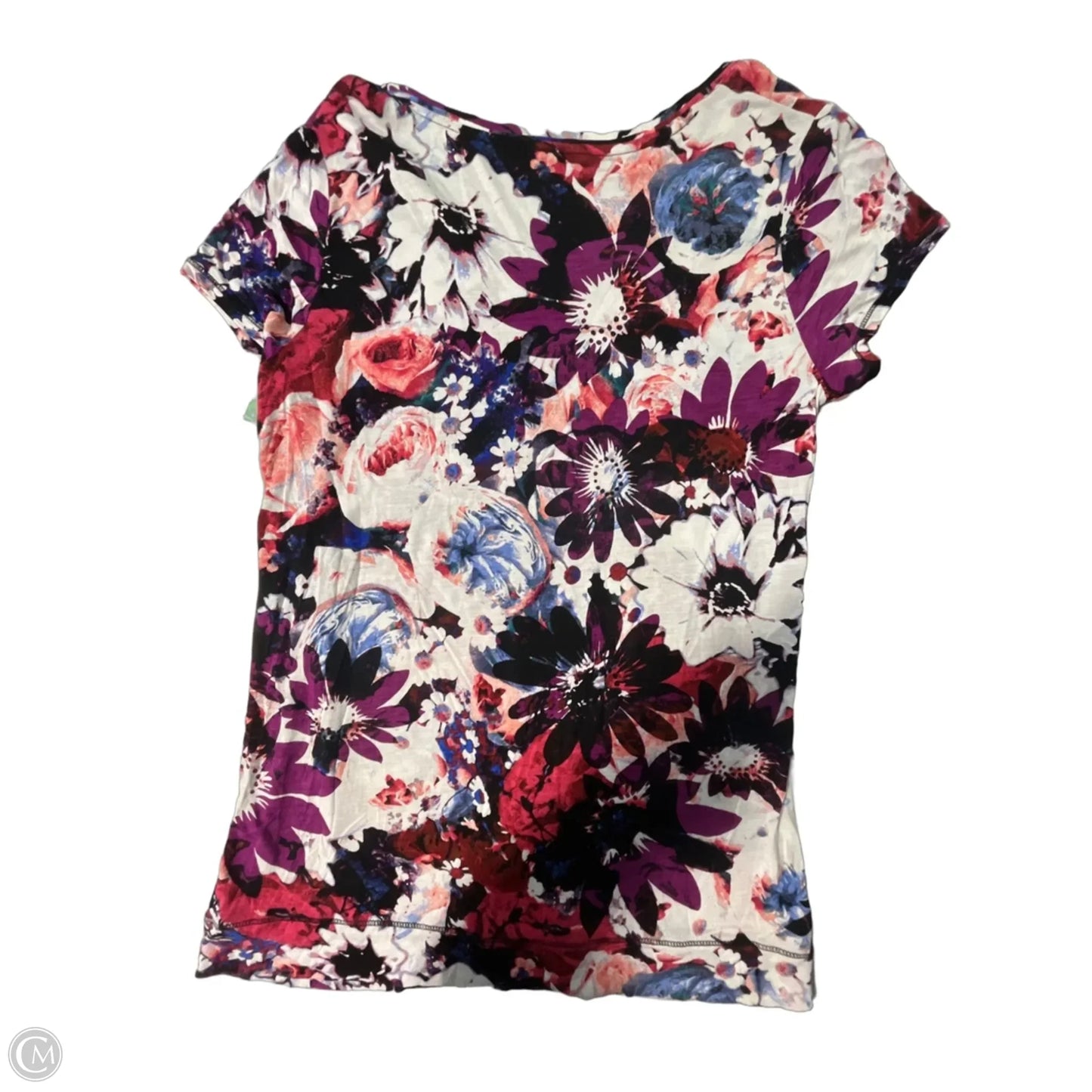 Top Short Sleeve By Simply Vera In Floral Print, Size: Xl