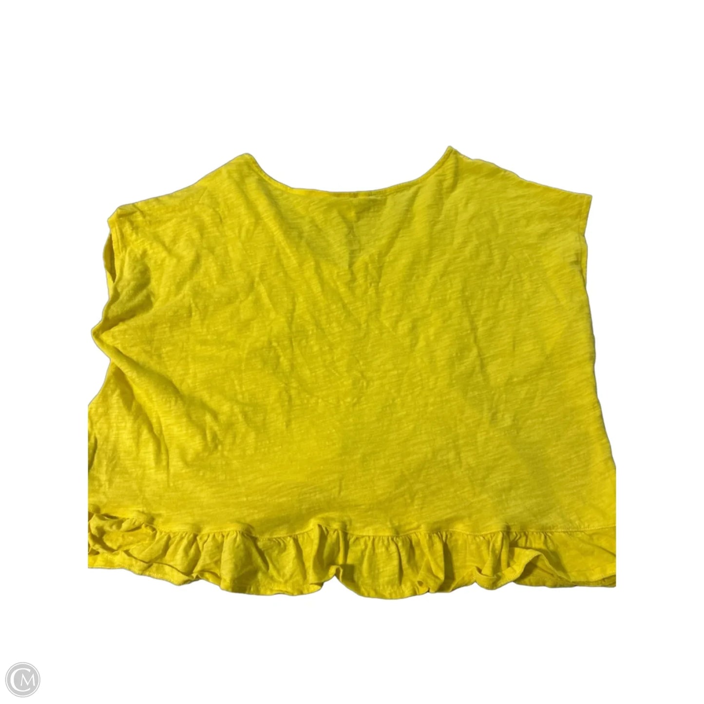 Top Short Sleeve By Joe Fresh In Yellow, Size: Xl