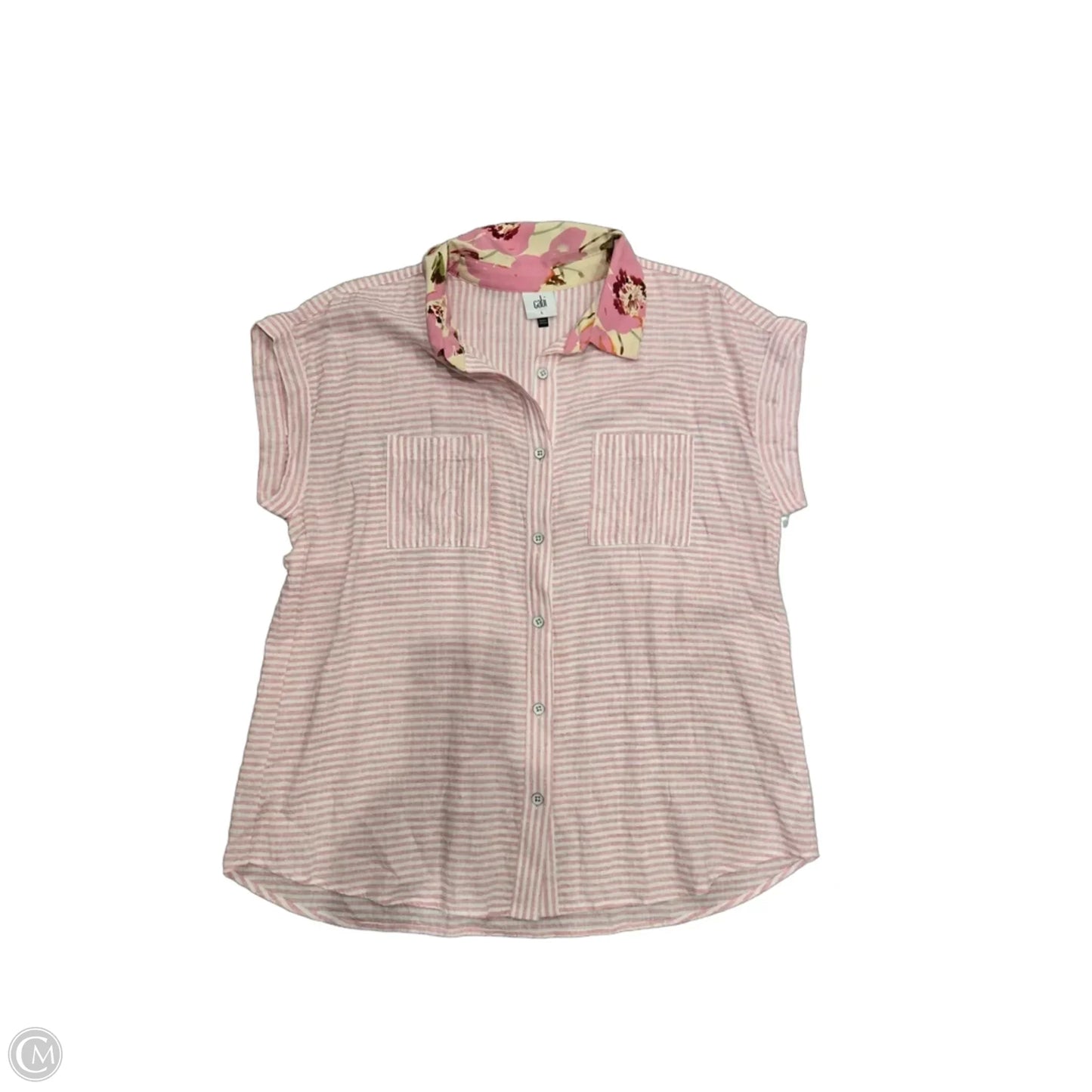 Top Short Sleeve By Cabi In Pink, Size: L