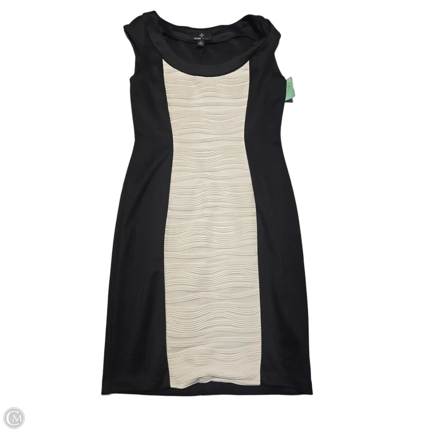 Dress Casual Short By Ronnie Nicole In Black & Cream, Size: S
