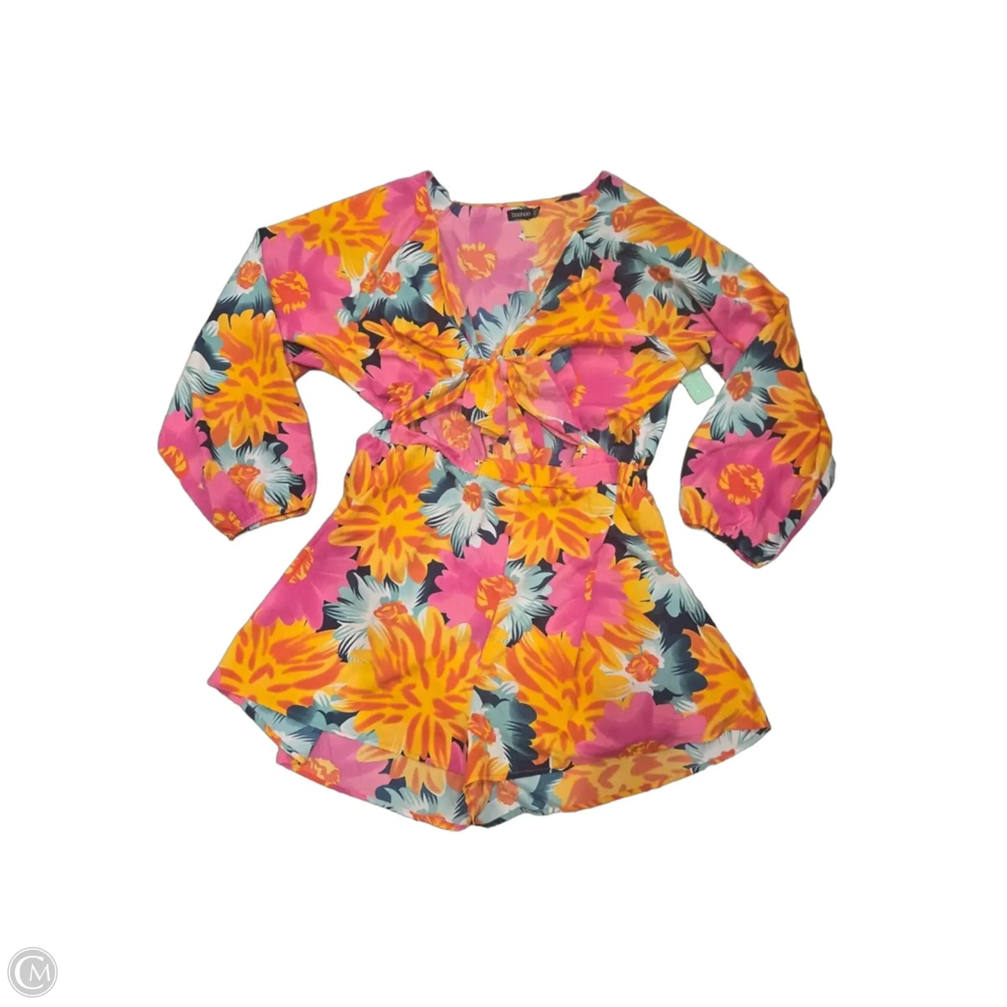 Romper By Boohoo Boutique In Floral Print, Size: 1x