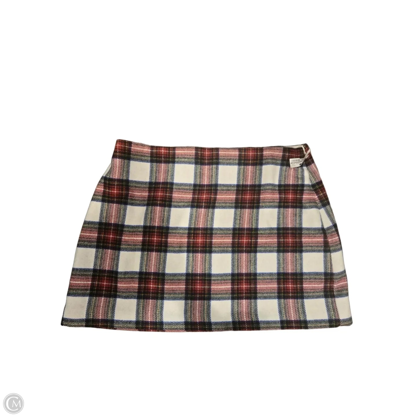Skirt Mini & Short By Abercrombie And Fitch In Plaid Pattern, Size: Xl