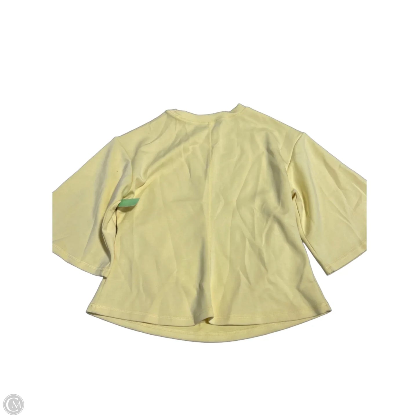 Top Short Sleeve By Evereve In Yellow, Size: M