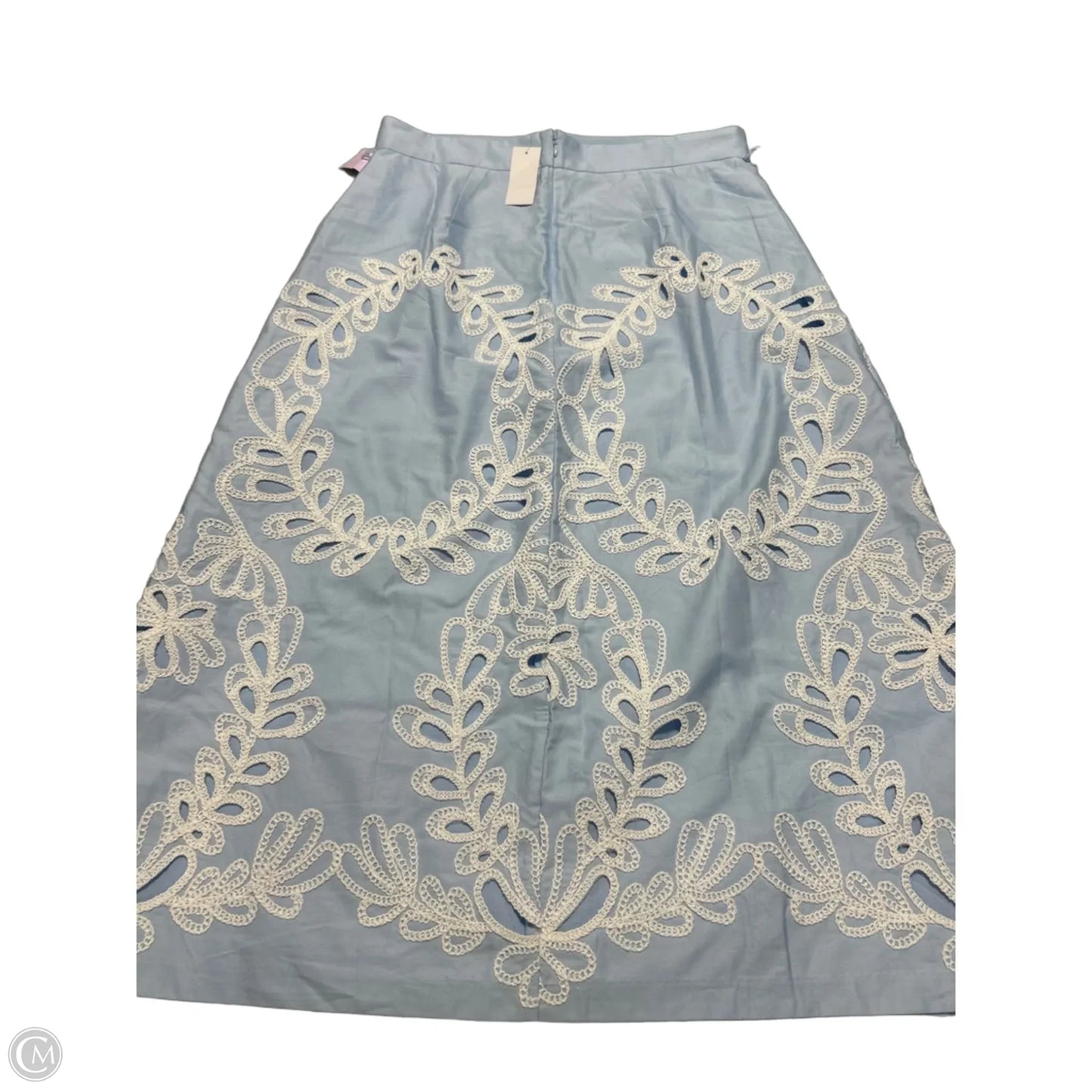 Skirt Maxi By Ann Taylor In Blue & White, Size: M