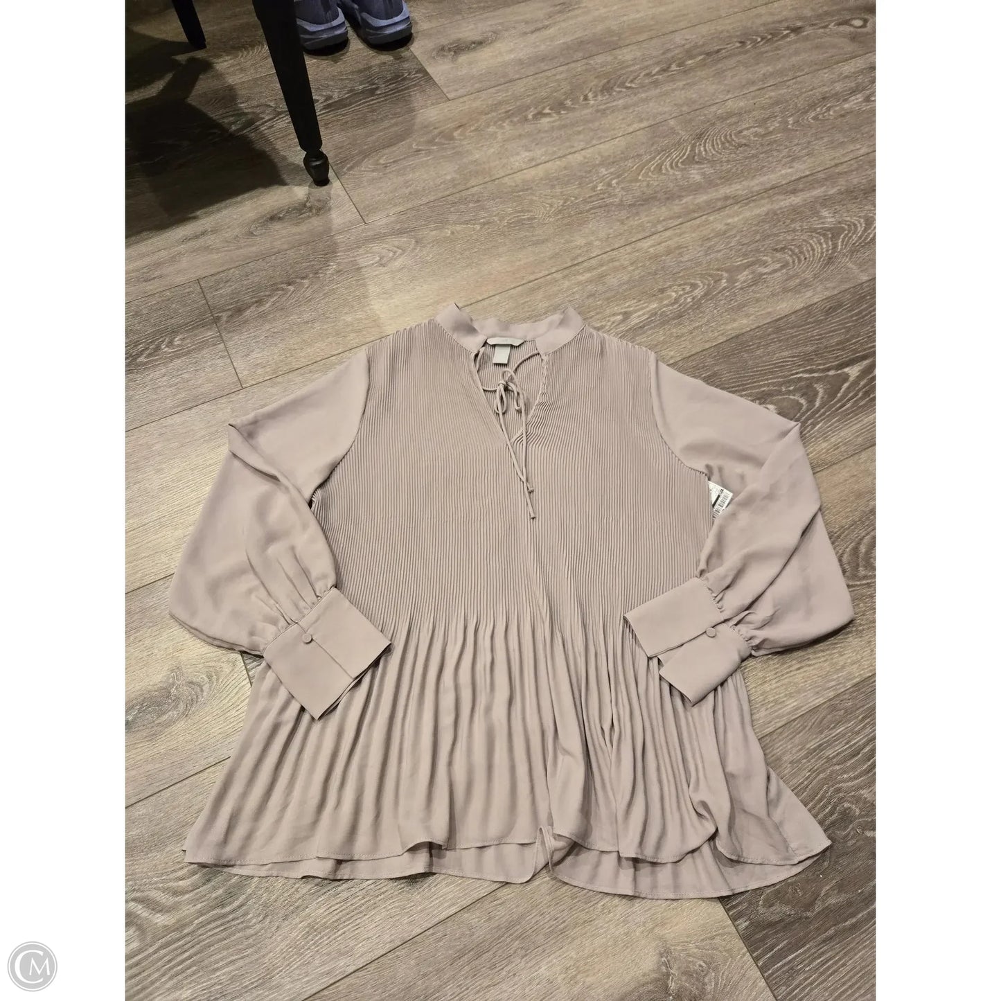 Top Long Sleeve By H&m In Brown, Size: M
