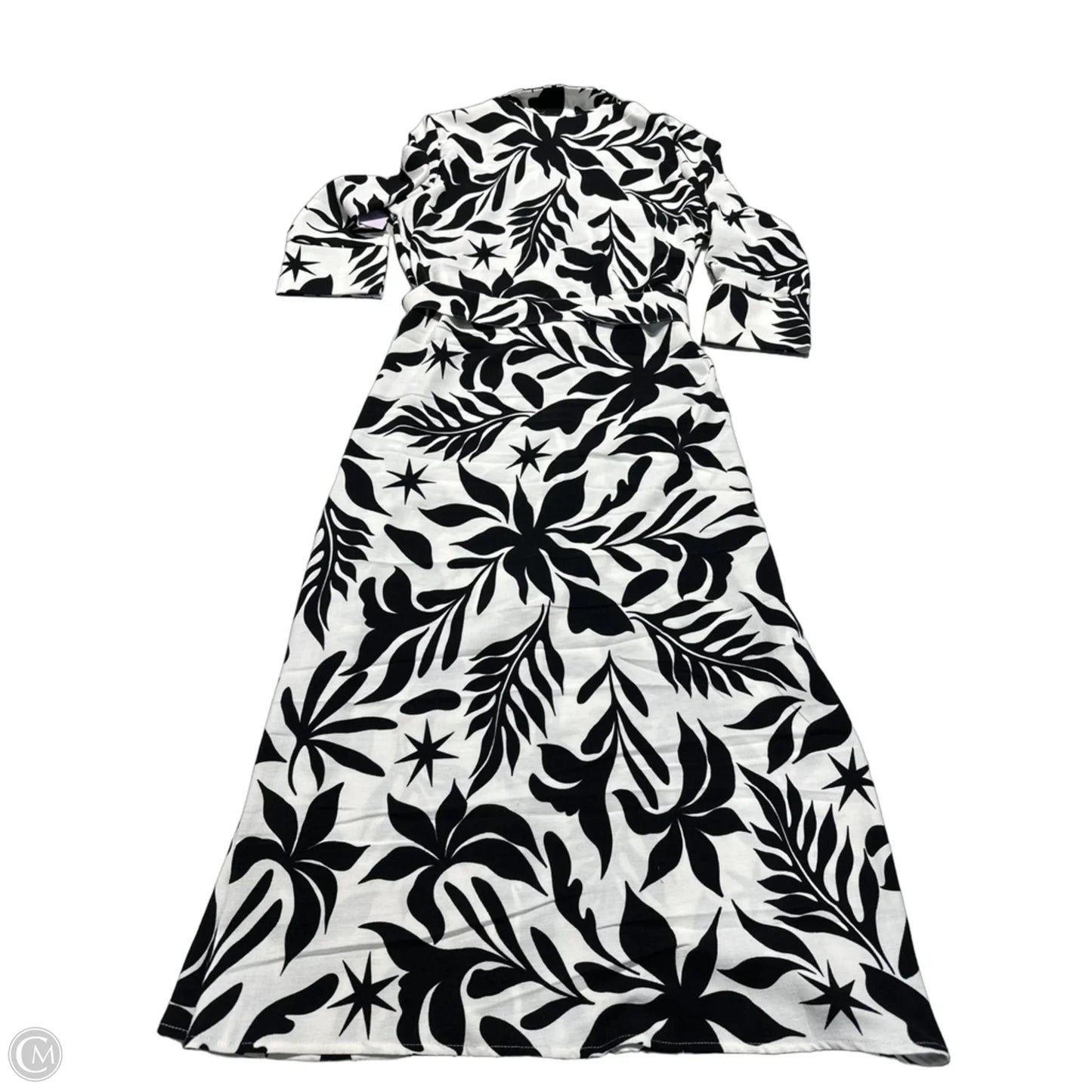Dress Casual Midi By Fred David In Black & White, Size: S