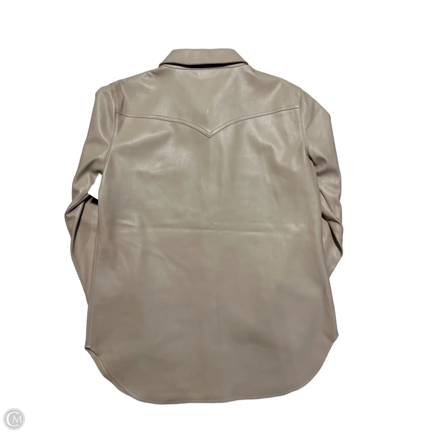 Jacket shirt faux leather By Bb Dakota In Cream, Size: S