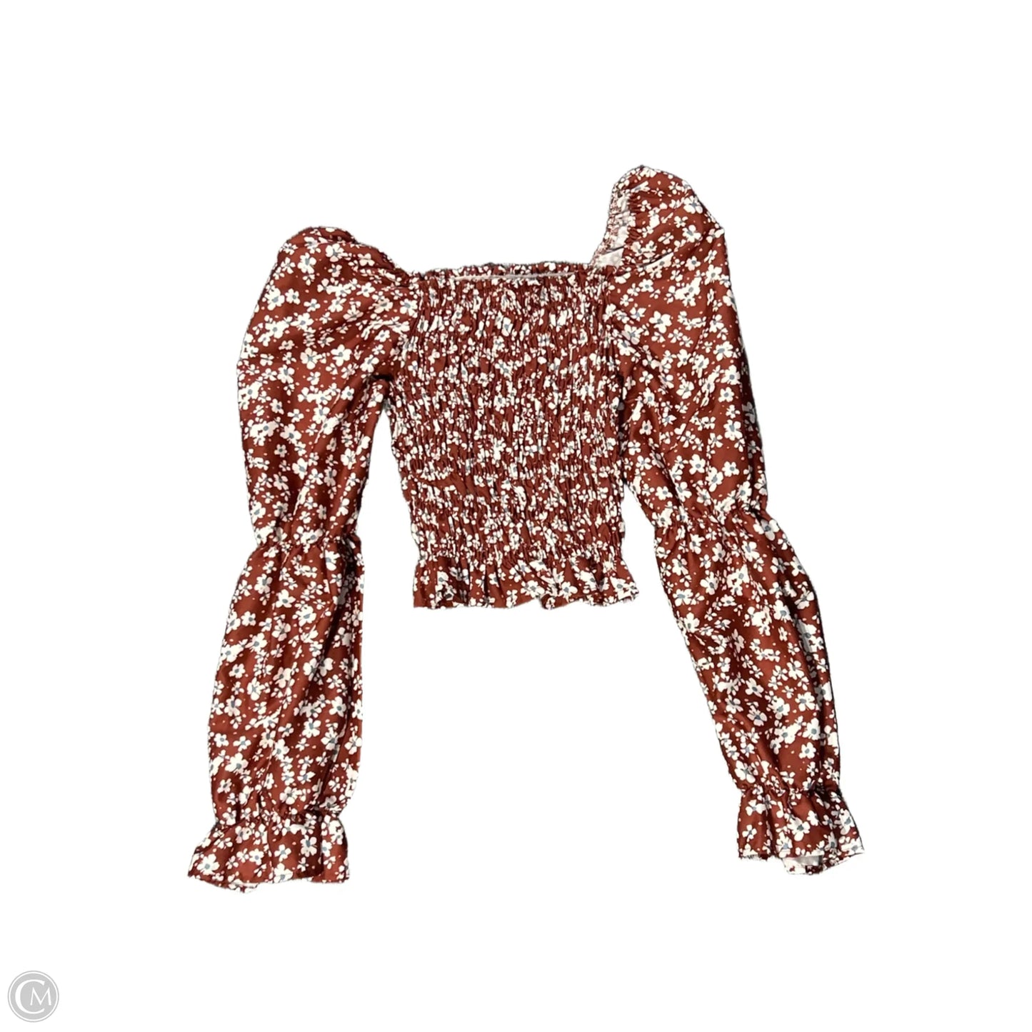 Top Long Sleeve By Cmb In Floral Print, Size: S