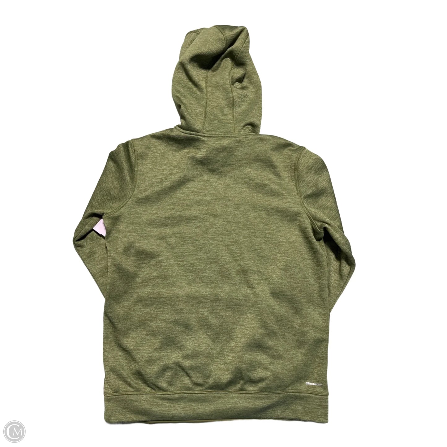 Athletic Sweatshirt Hoodie By Adidas In Green, Size: M