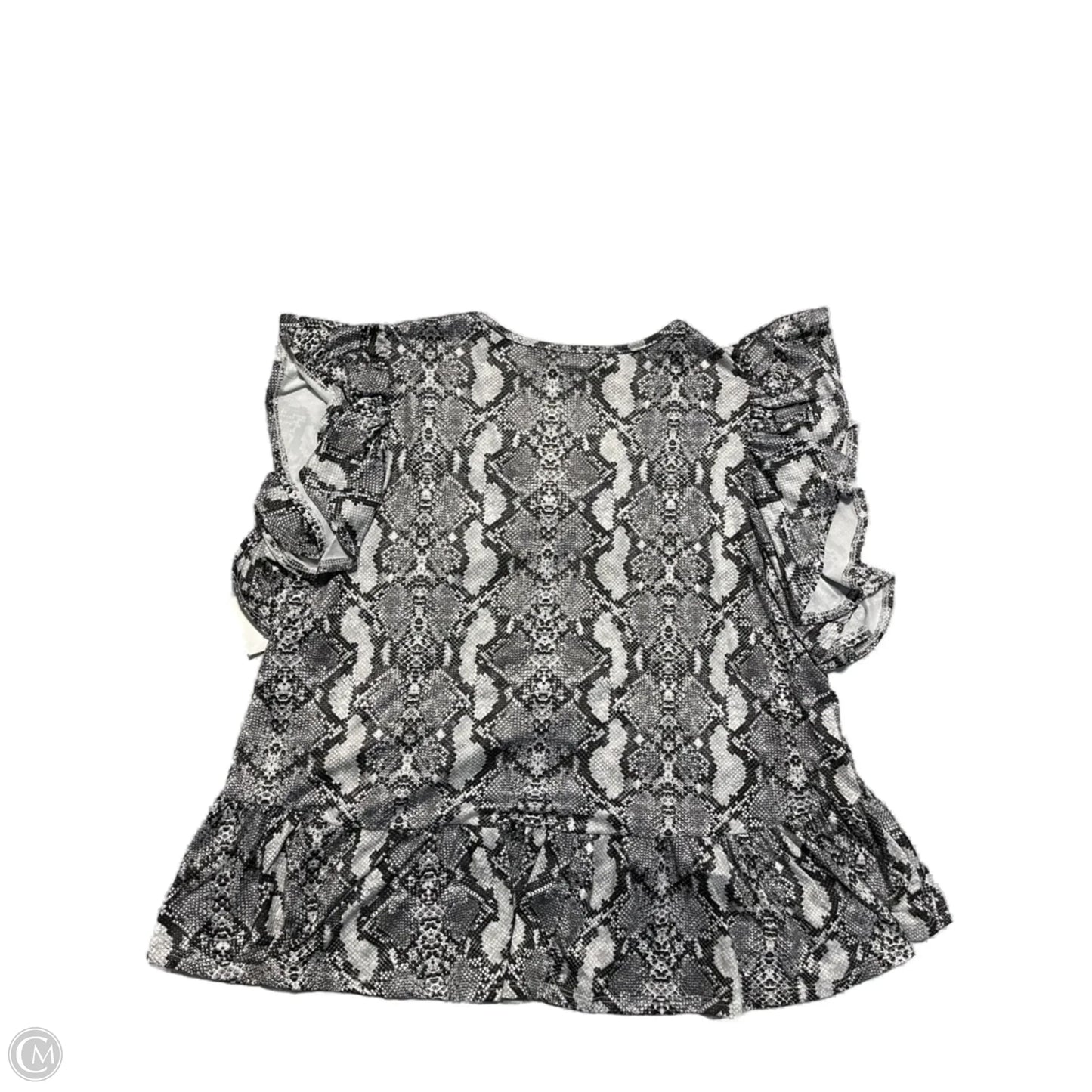 Top Short Sleeve By Altard State In Snakeskin Print, Size: L