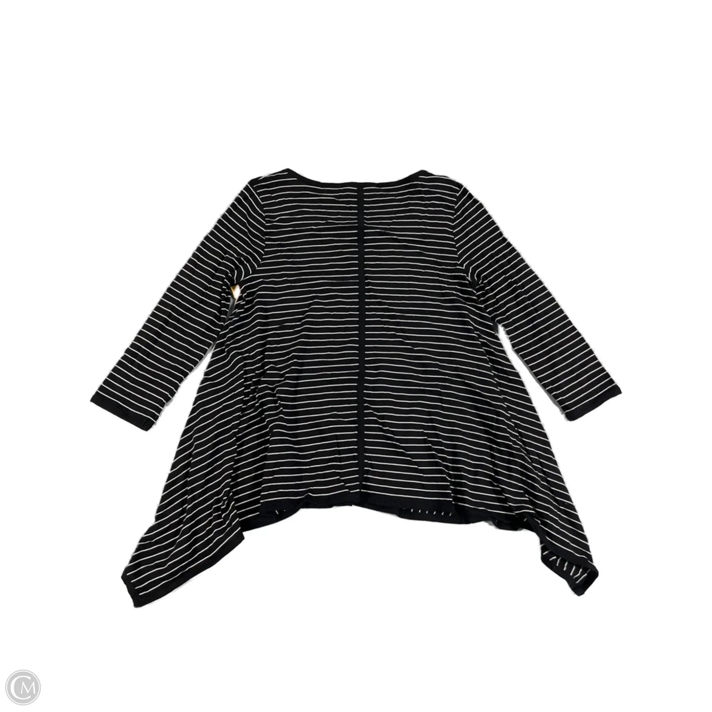 Top Long Sleeve Basic By Jones New York In Striped Pattern, Size: M