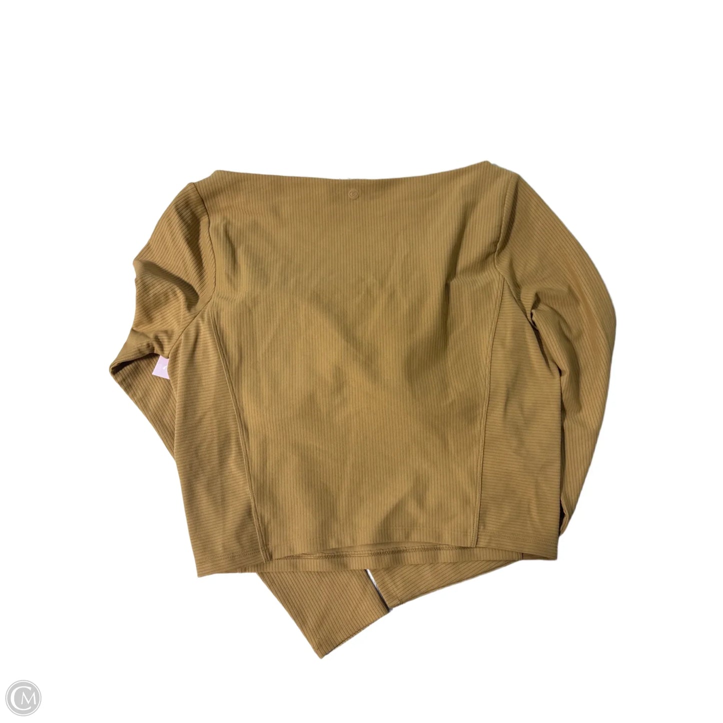 Athletic Top Long Sleeve Crewneck By Calia In Tan, Size: L