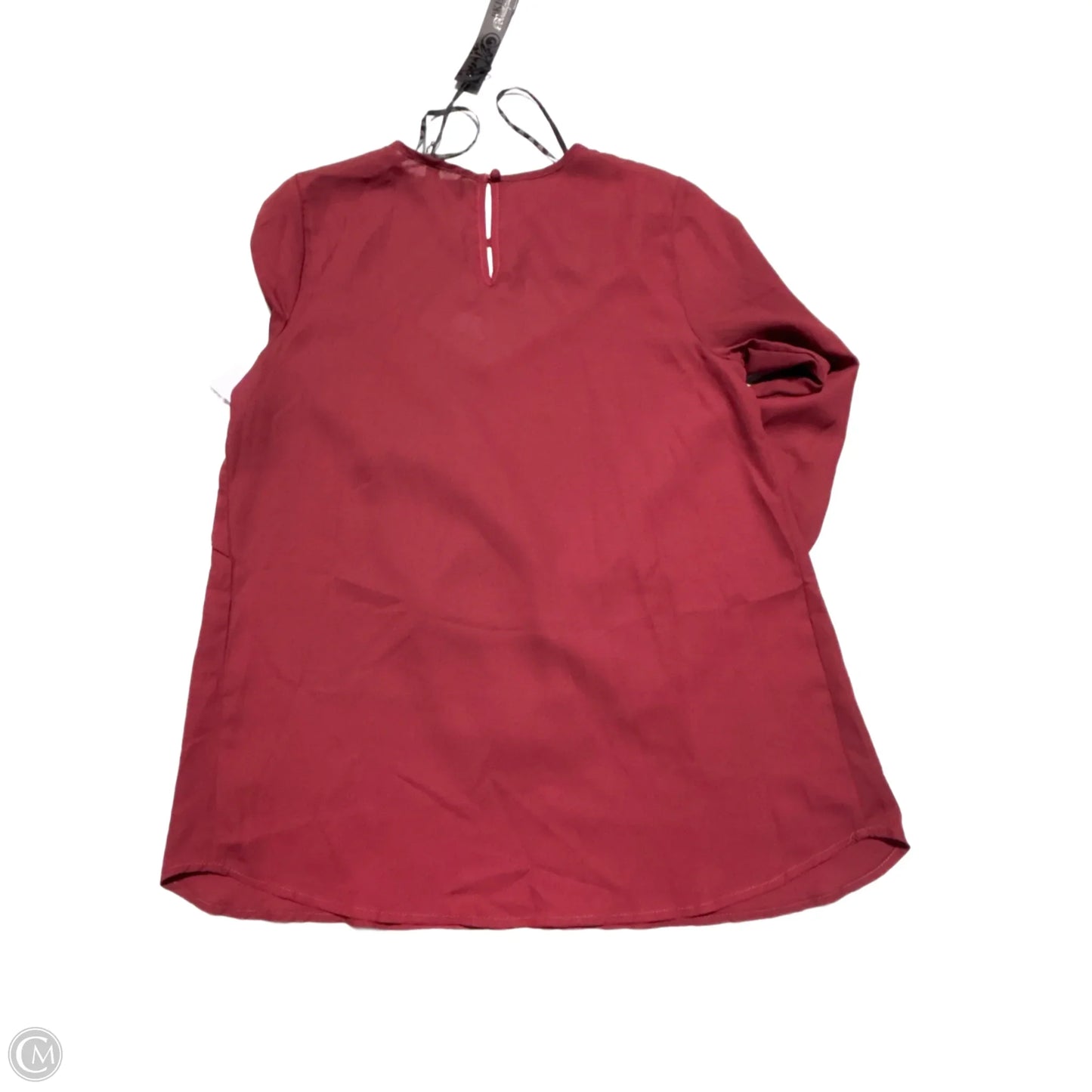 Blouse Long Sleeve By Bke In Maroon, Size: M