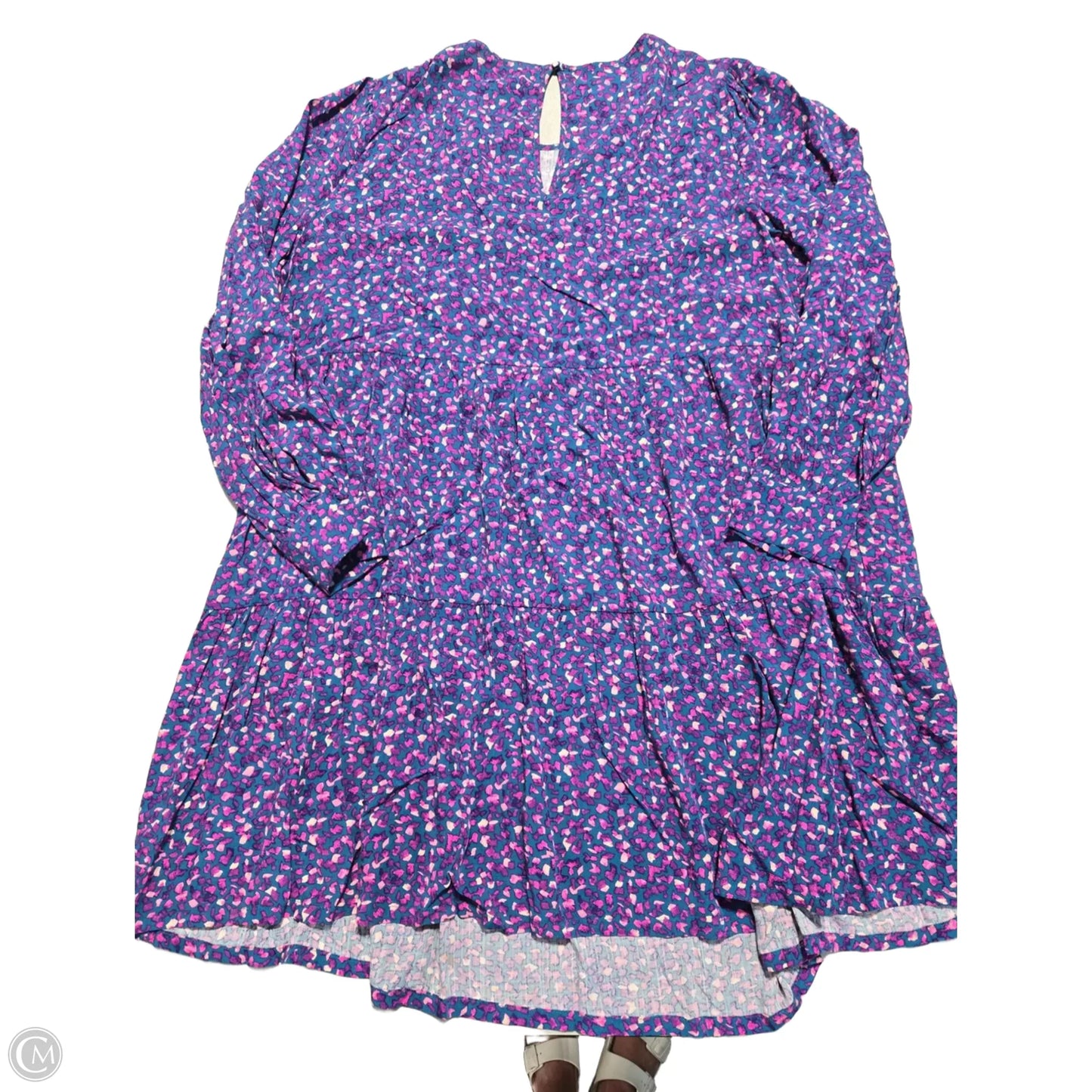 Dress Casual Midi By A New Day In Blue & Purple, Size: Xxl
