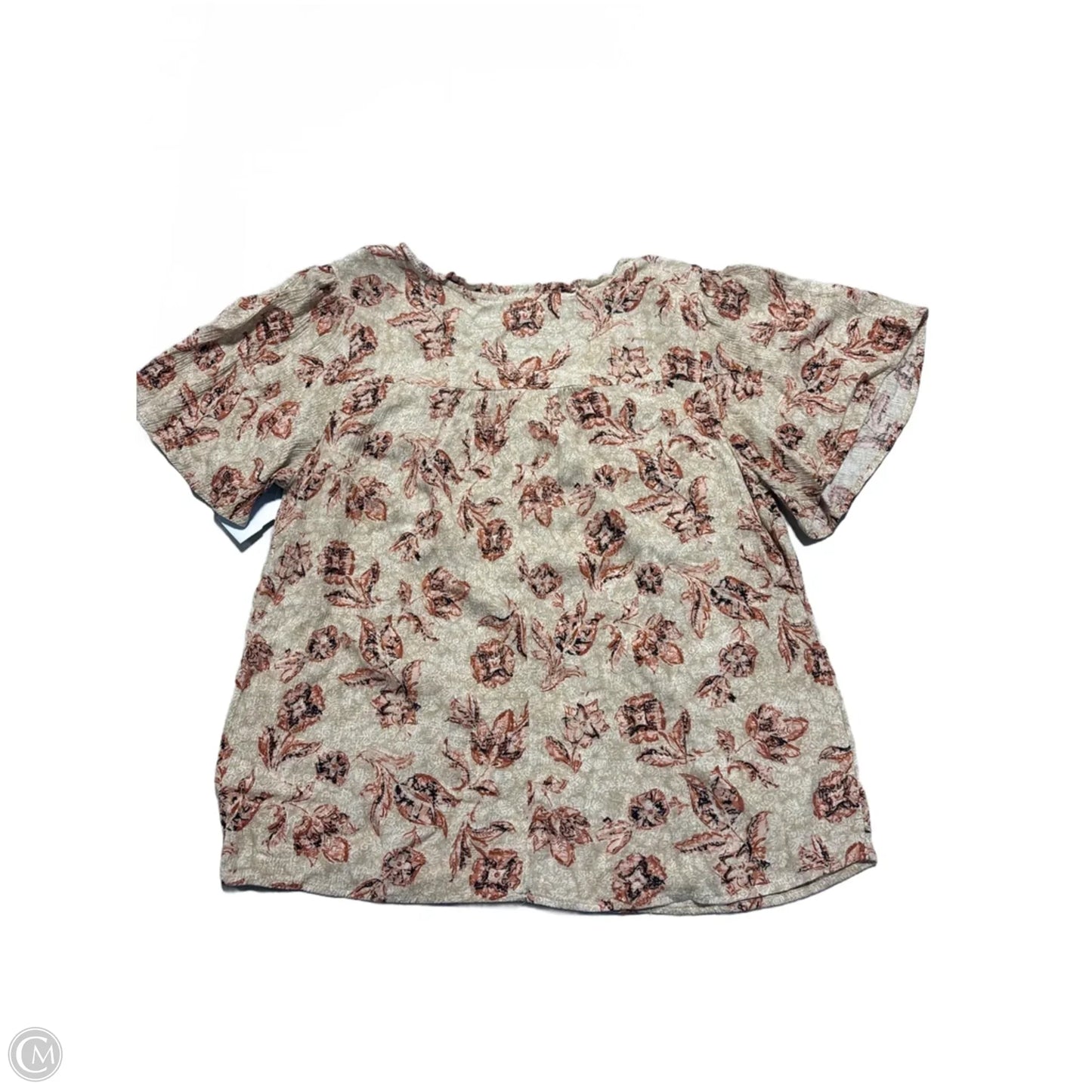 Top Short Sleeve By Maurices In Floral Print, Size: S