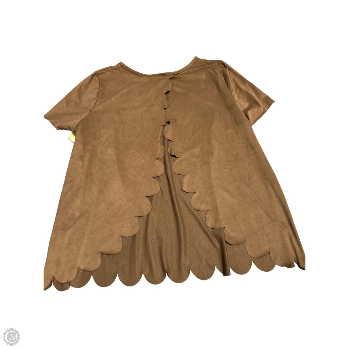 Top Short Sleeve By Cmc In Brown, Size: S
