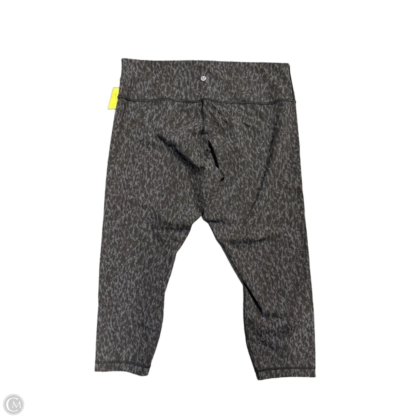 Athletic Leggings Capris By Lululemon In Black & Grey, Size: 18