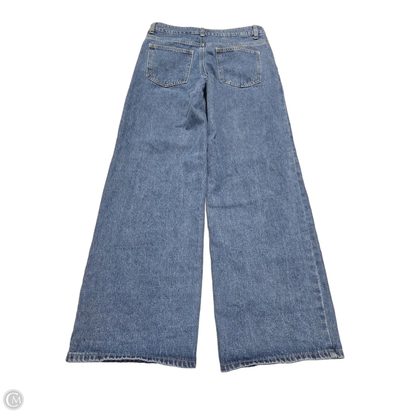 Jeans Wide Leg By Edikted In Blue Denim, Size: 4