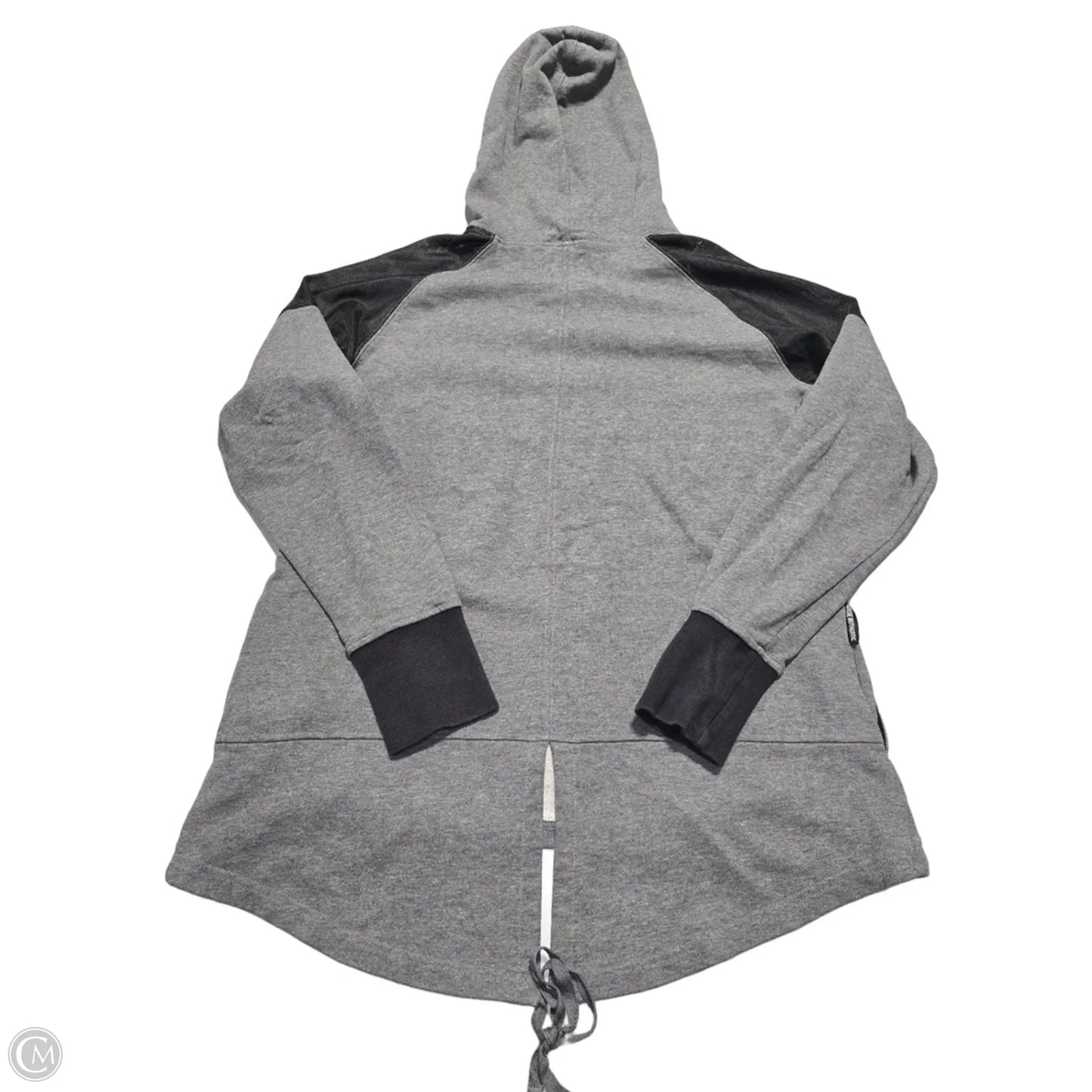 Athletic Sweatshirt Hoodie By Authentic In Grey, Size: L