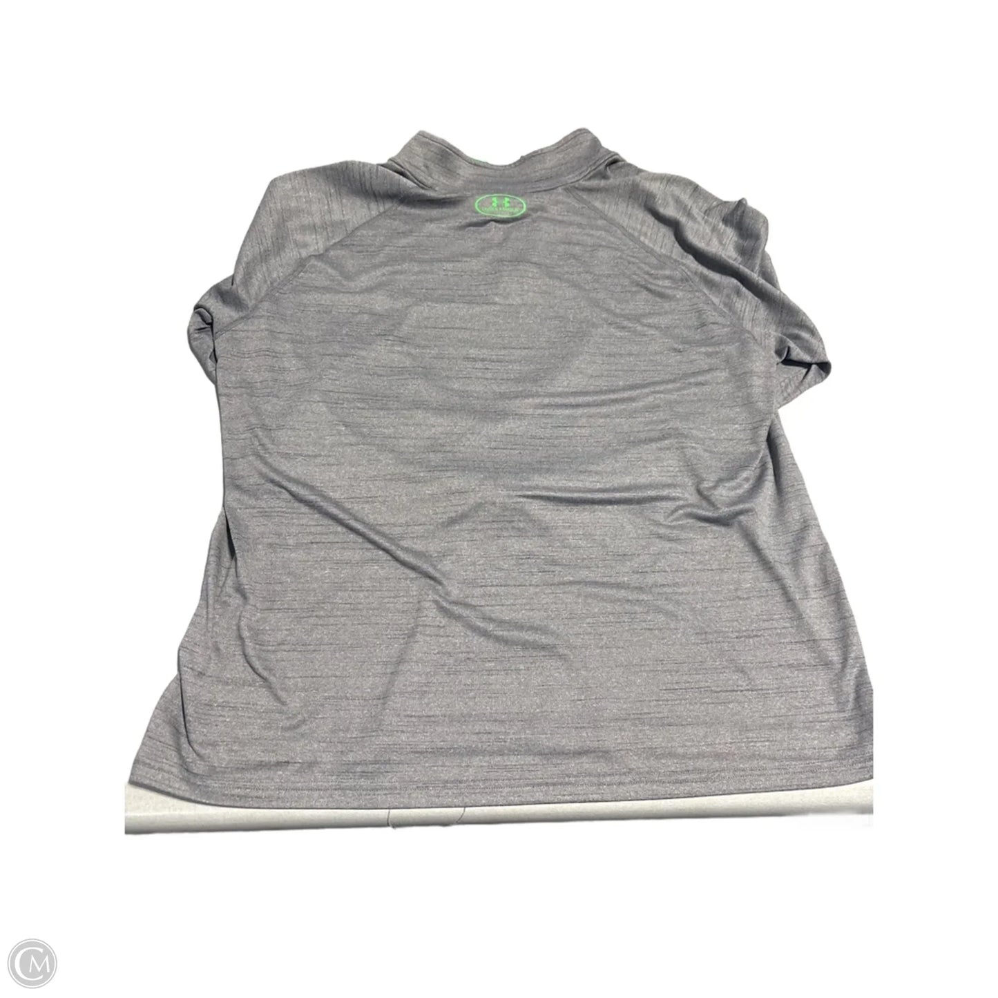 Athletic Top Long Sleeve Collar By Under Armour In Grey, Size: Xl